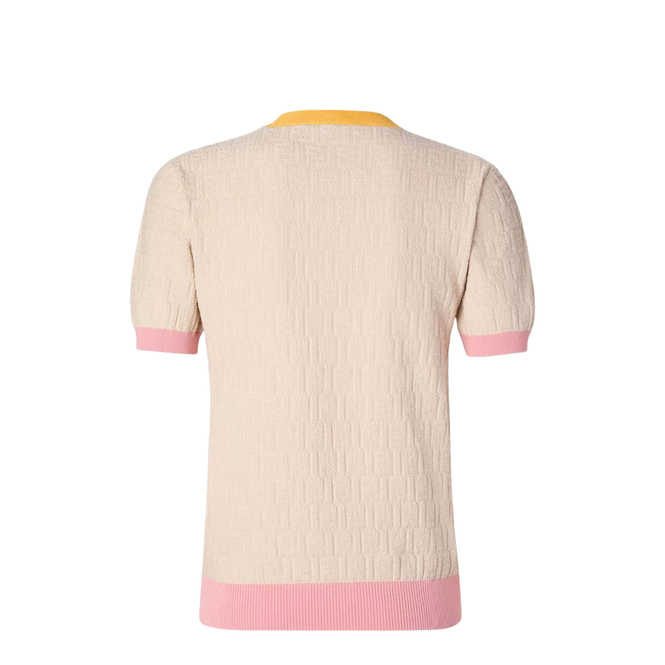Ecrù Polo T-Shirt With Jacquard
