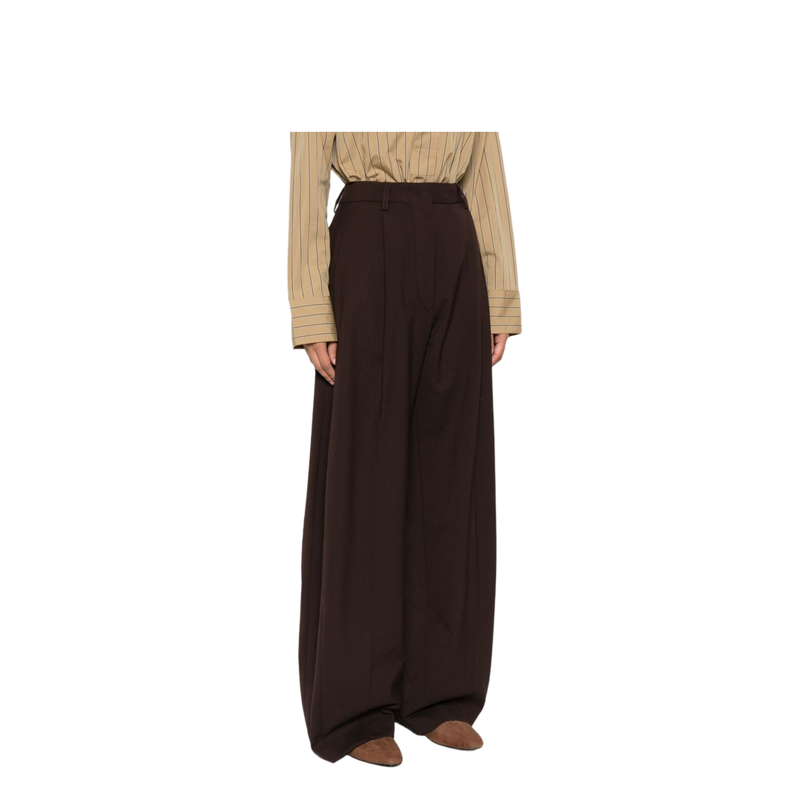 Billie Wool Blend Wide-Leg Trousers