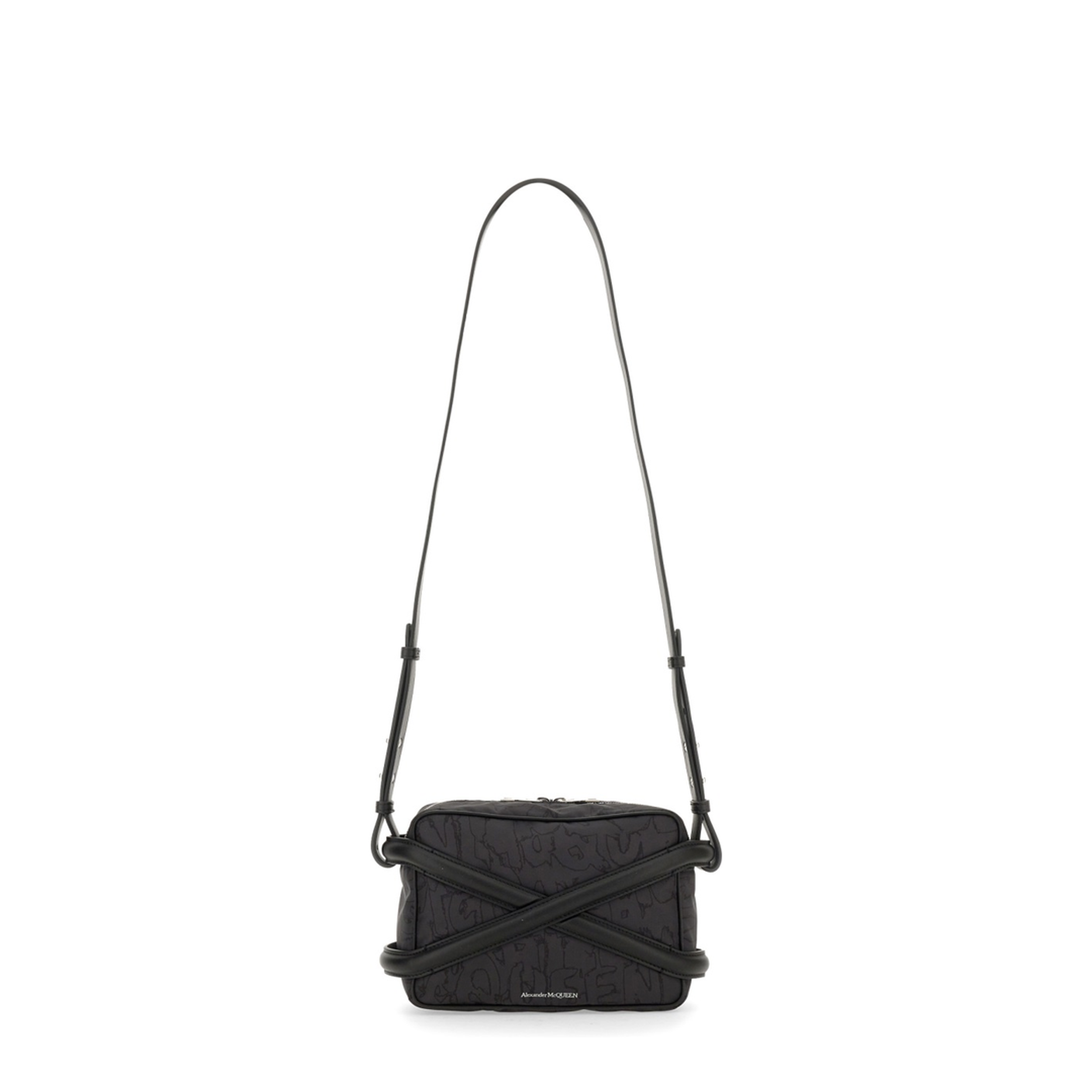 Black Nylon Harness Crossbody Bag