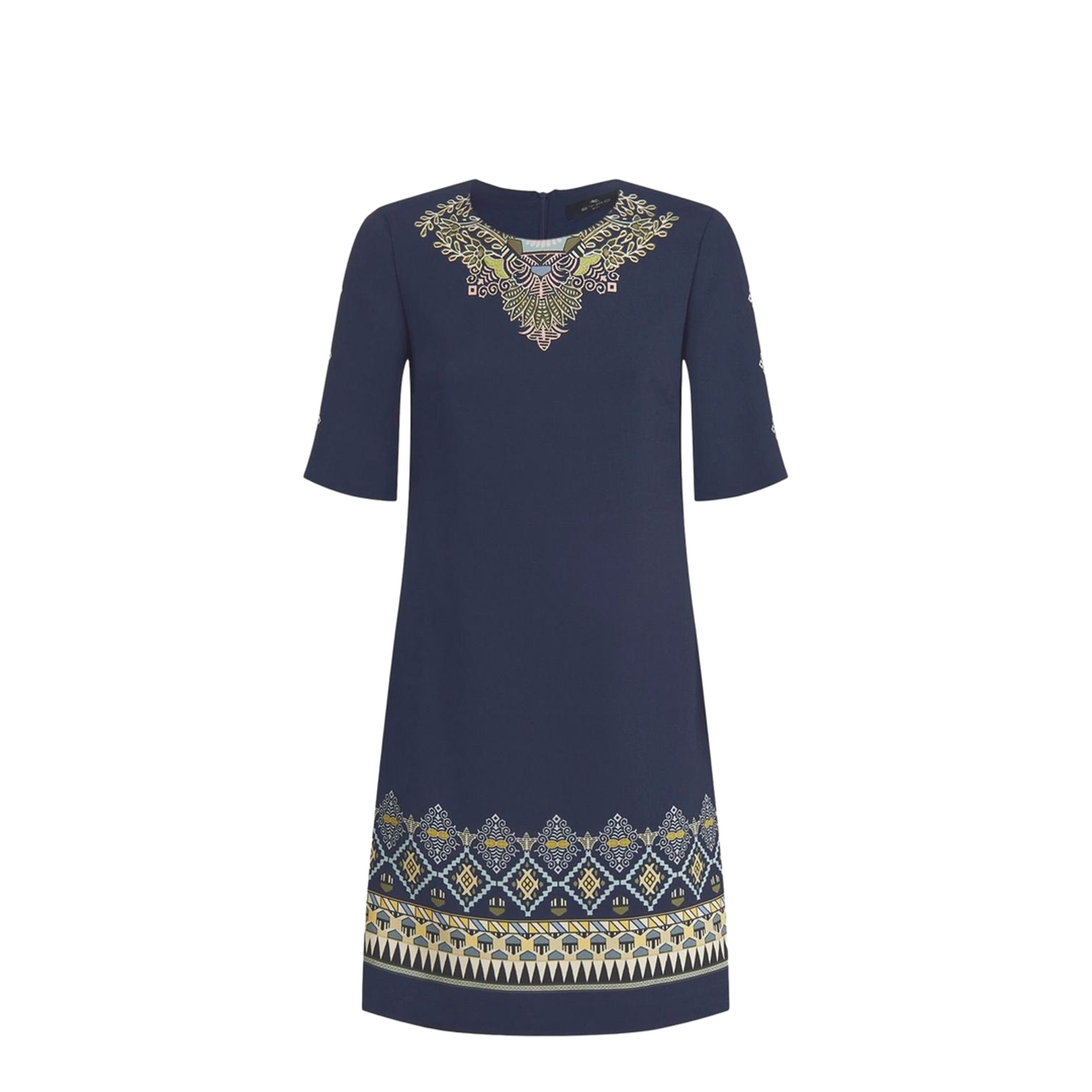 Blue Stretch Viscose Dress