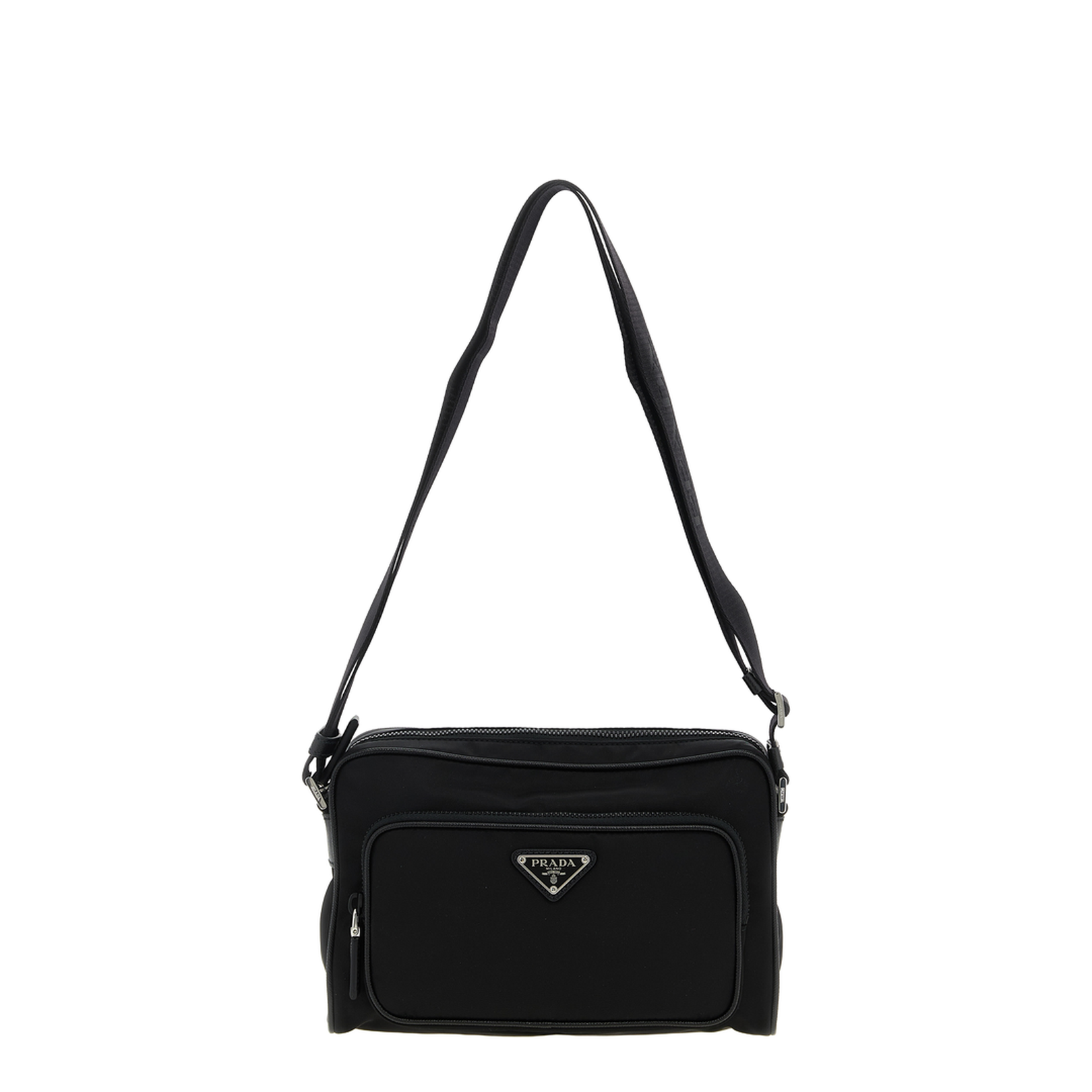 SMALL RE-NYLON AND SAFFIANO LEATHER SHOULDER BAG