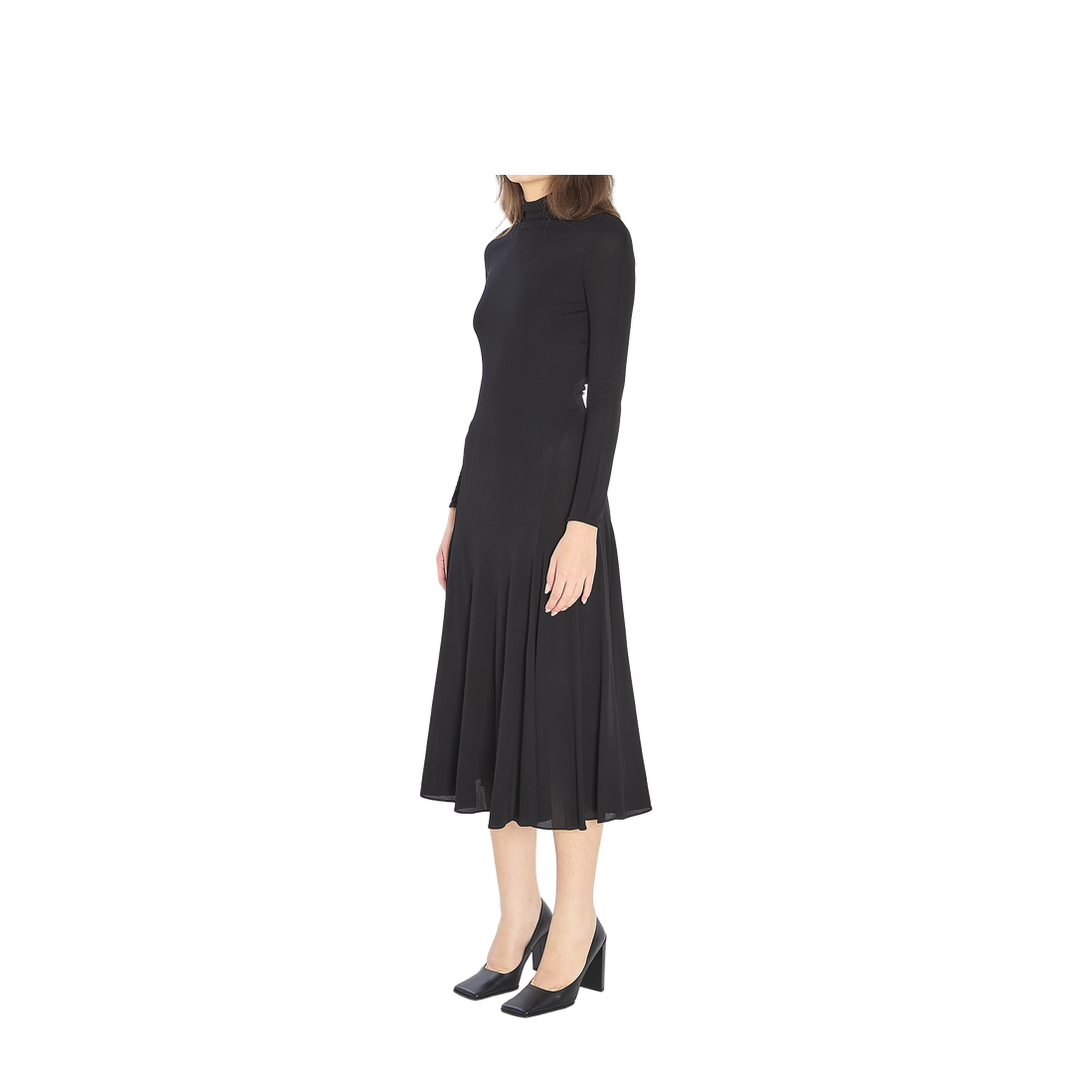 Fluid Jersey Dress with Heart Detail