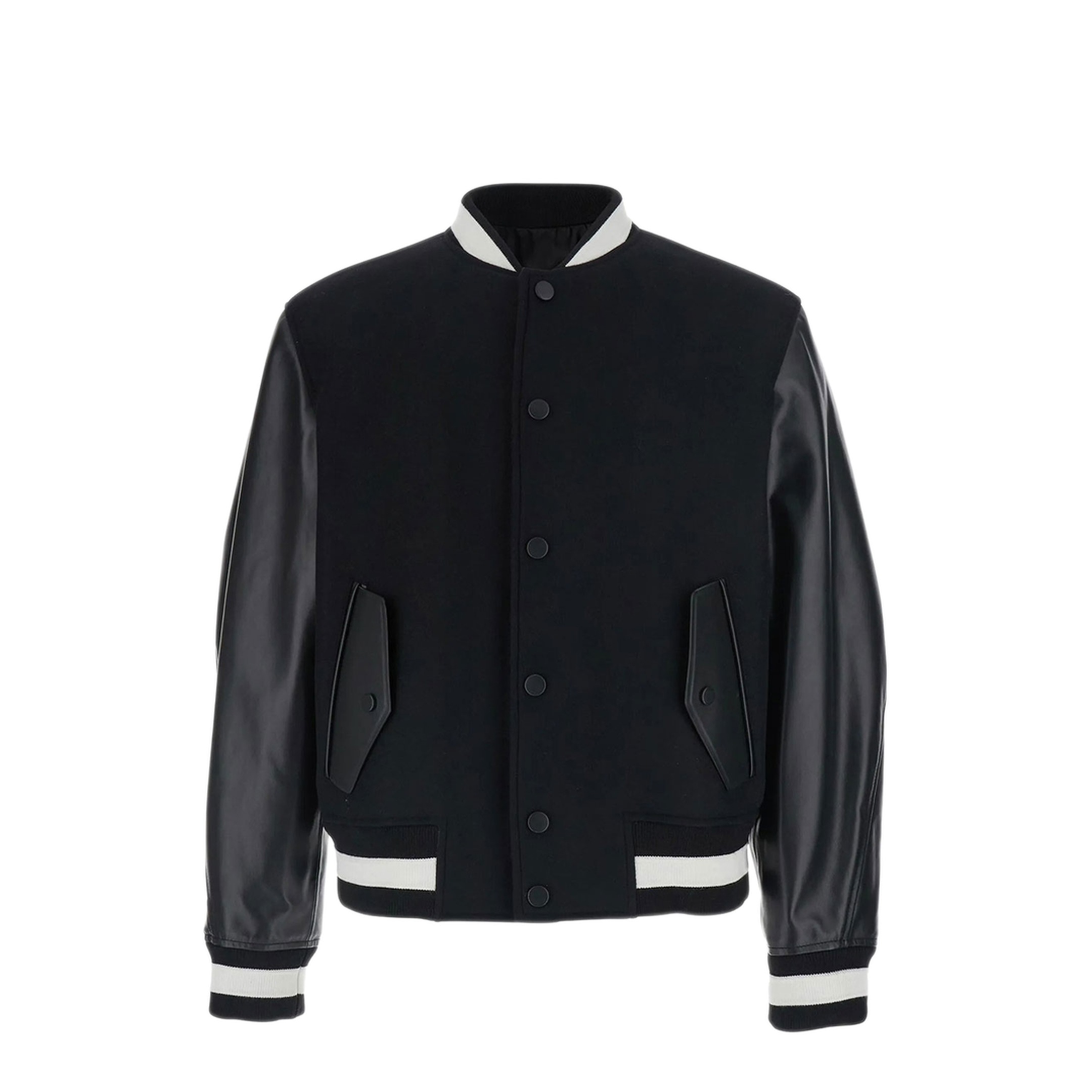 MAYFEYR - Givenchy - Wool And Leather Varsity Jacket - BM01JM6Y43001