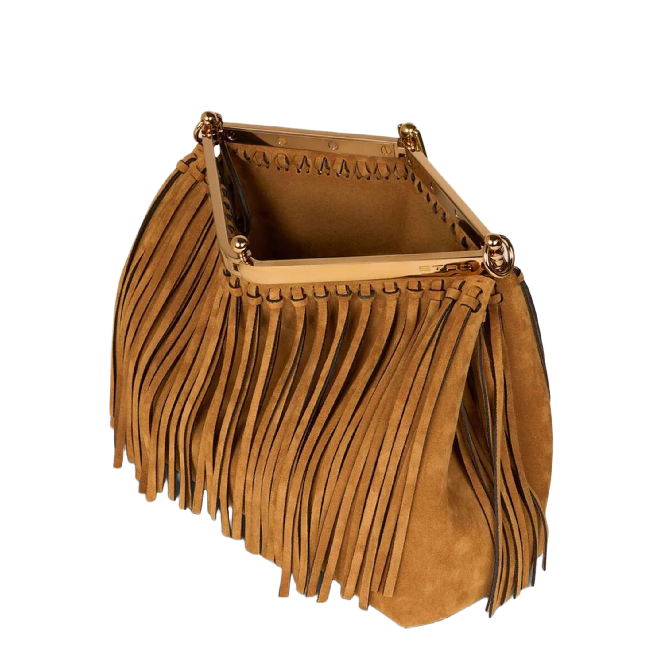 Medium Suede Vela Bag with Fringing