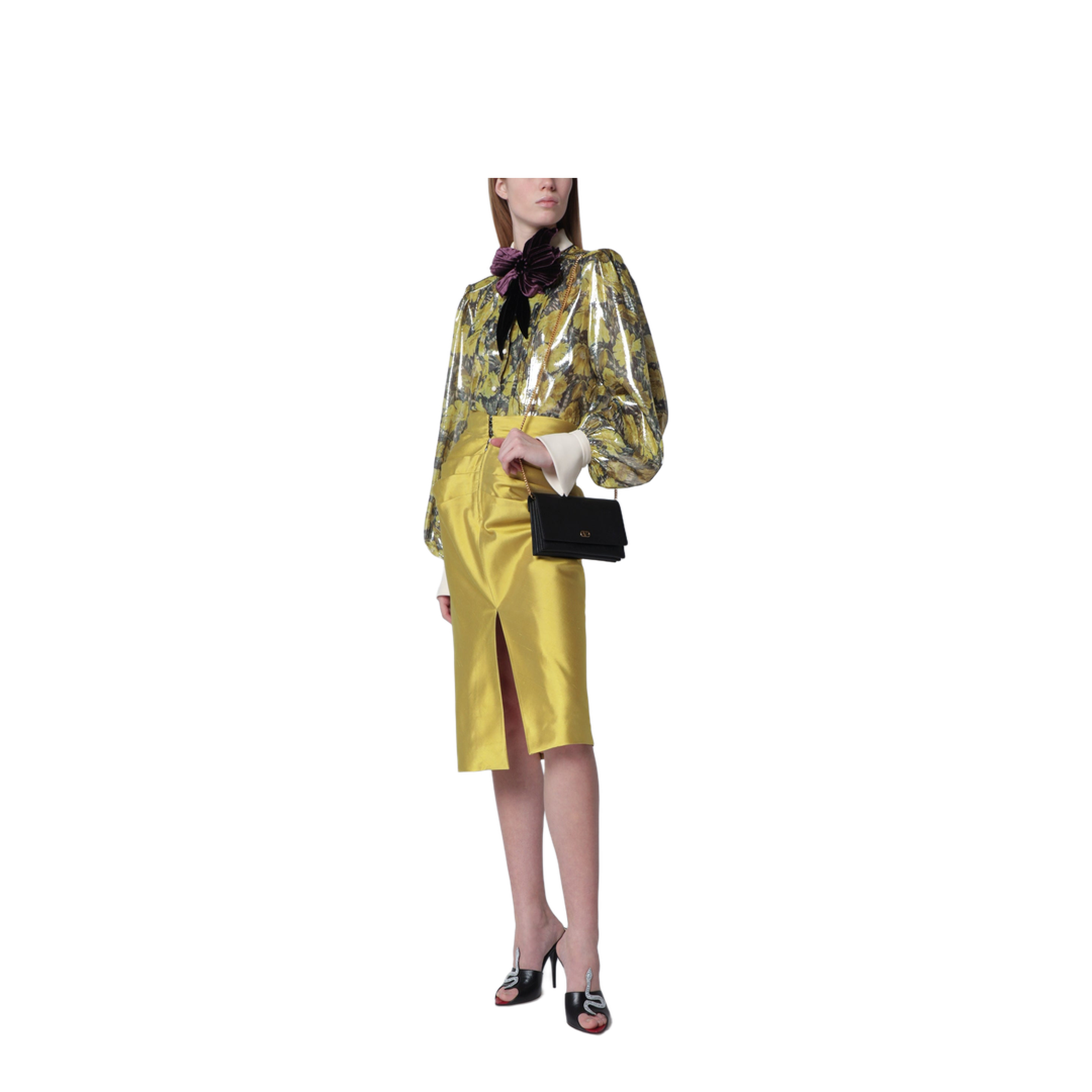 Vlogo Signature Grained Calfskin Clutch