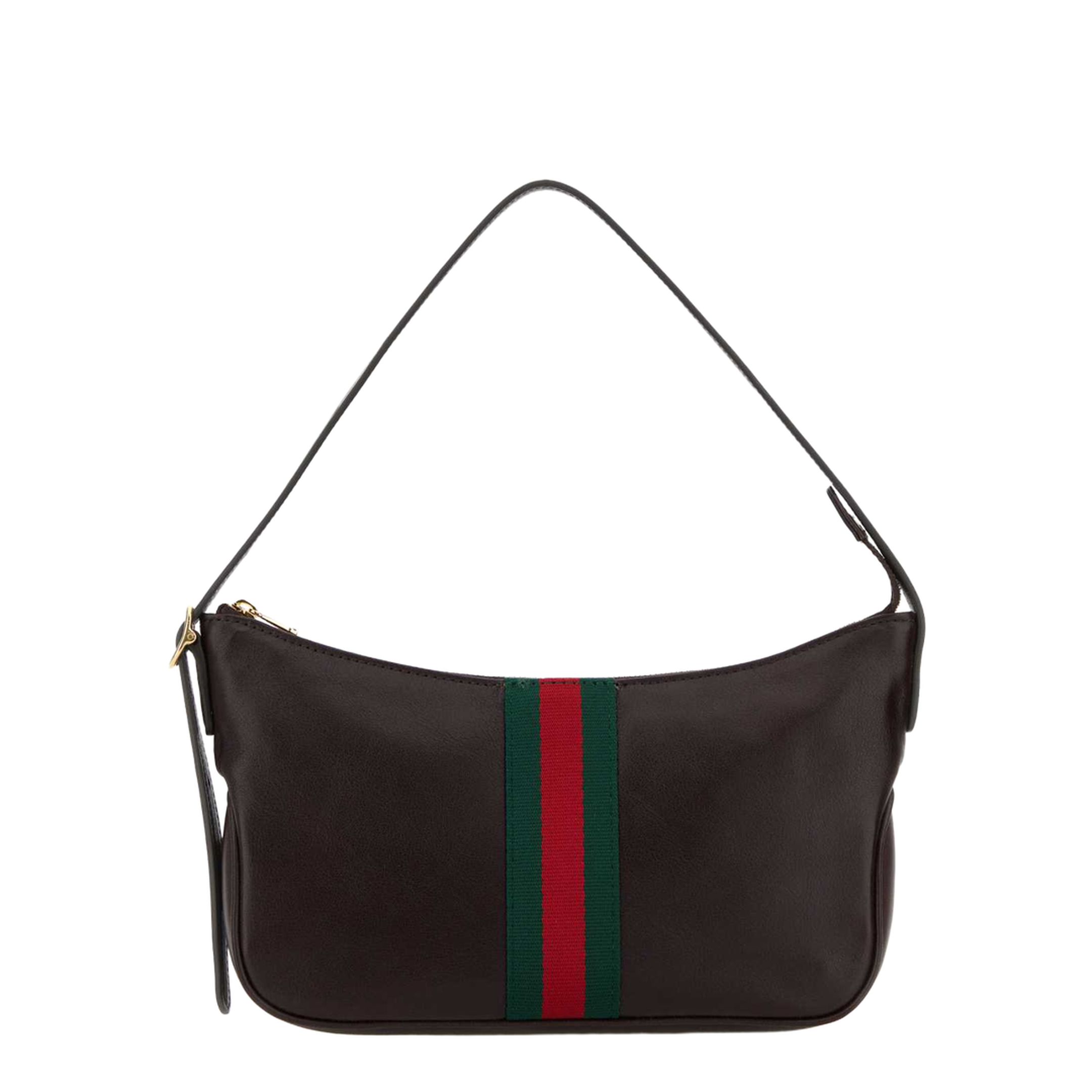 Lunetta Small Soft Leather Crossbody Bag - Dark Brown