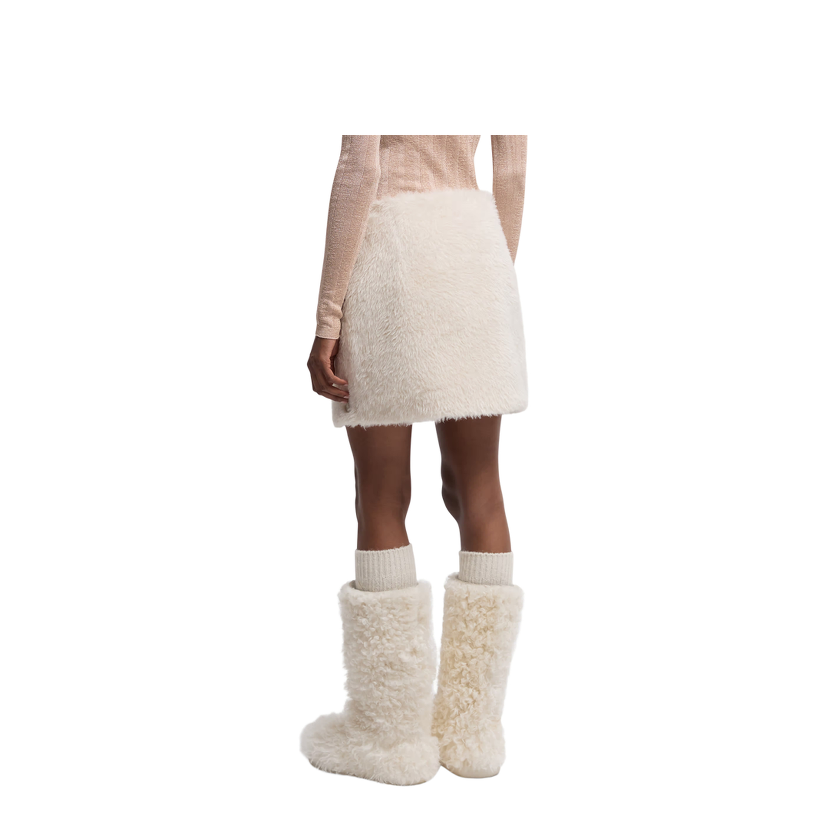 White Teddy Mini Skirt