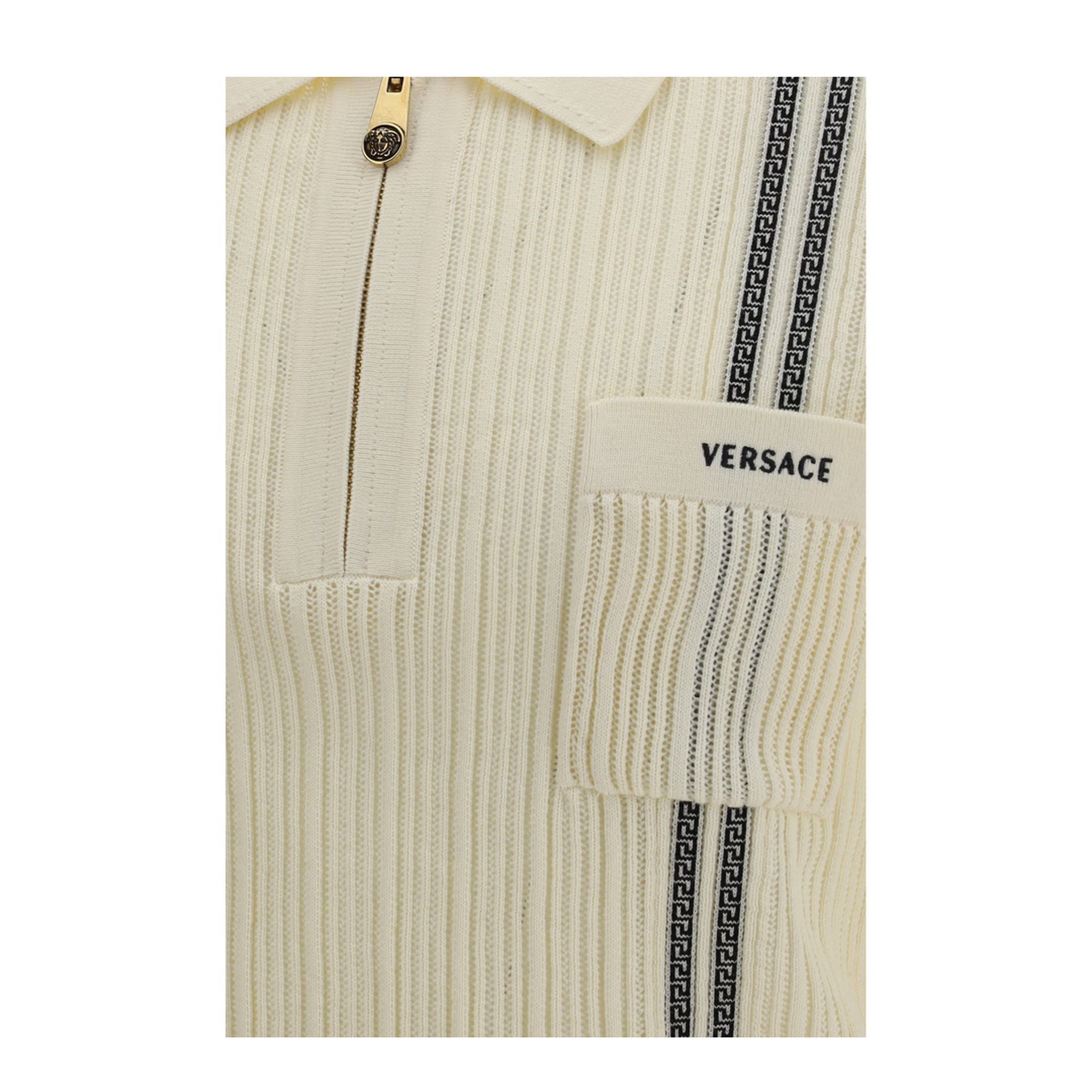 MAYFEYR - Versace - Jacquard Cotton Knit Polo - 10253531A18352