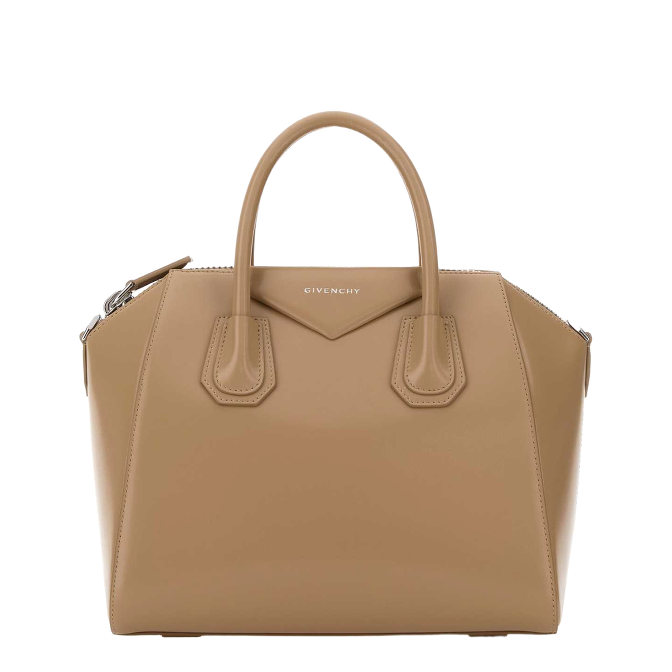 Beige Leather Small Antigona Handbag