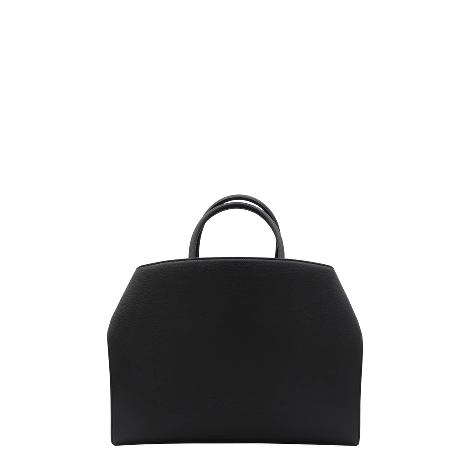 Black Leather Top Handle Bag