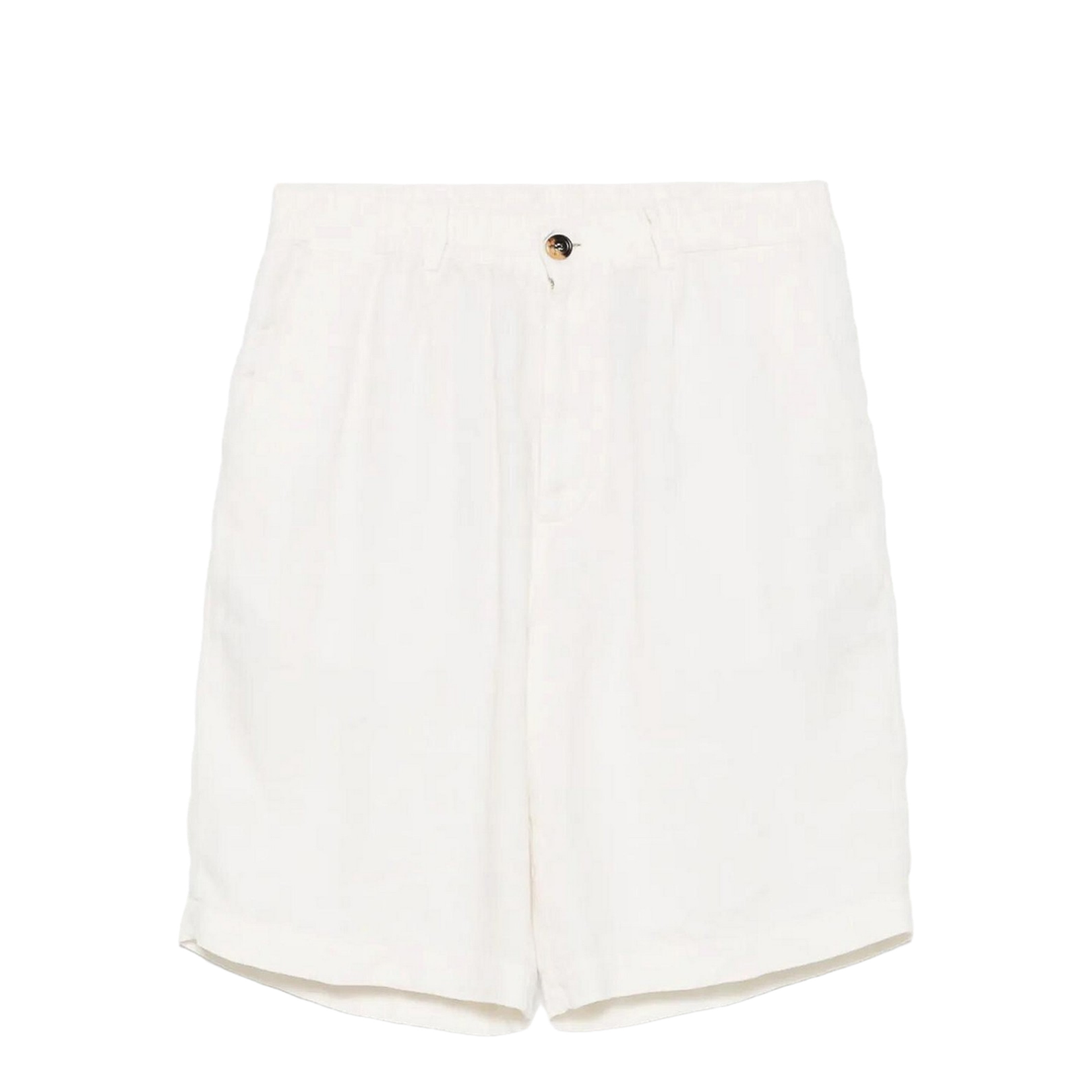 Bermuda Shorts in Light Délavé Linen Canvas