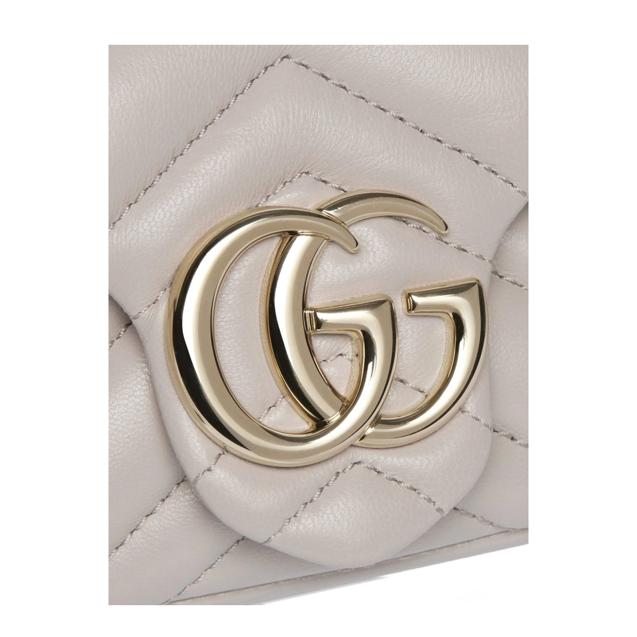 GG Marmont Mini Shoulder Bag Nappa Leather - Light Grey