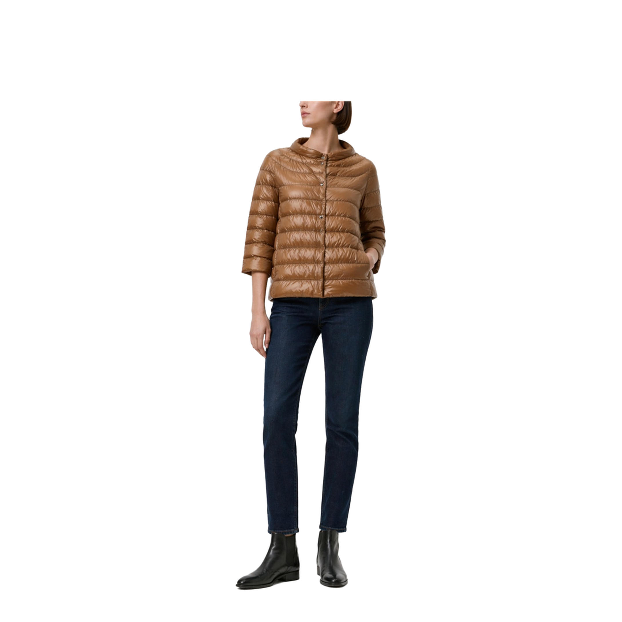 Cropped Padded Down Jacket