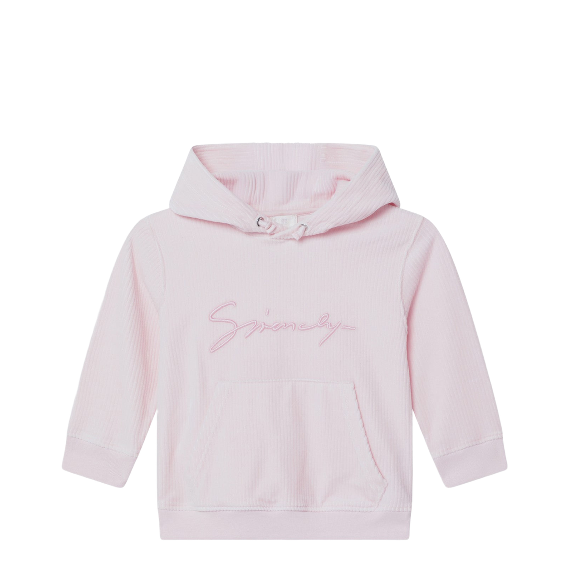Pink Ribbed Hoodie