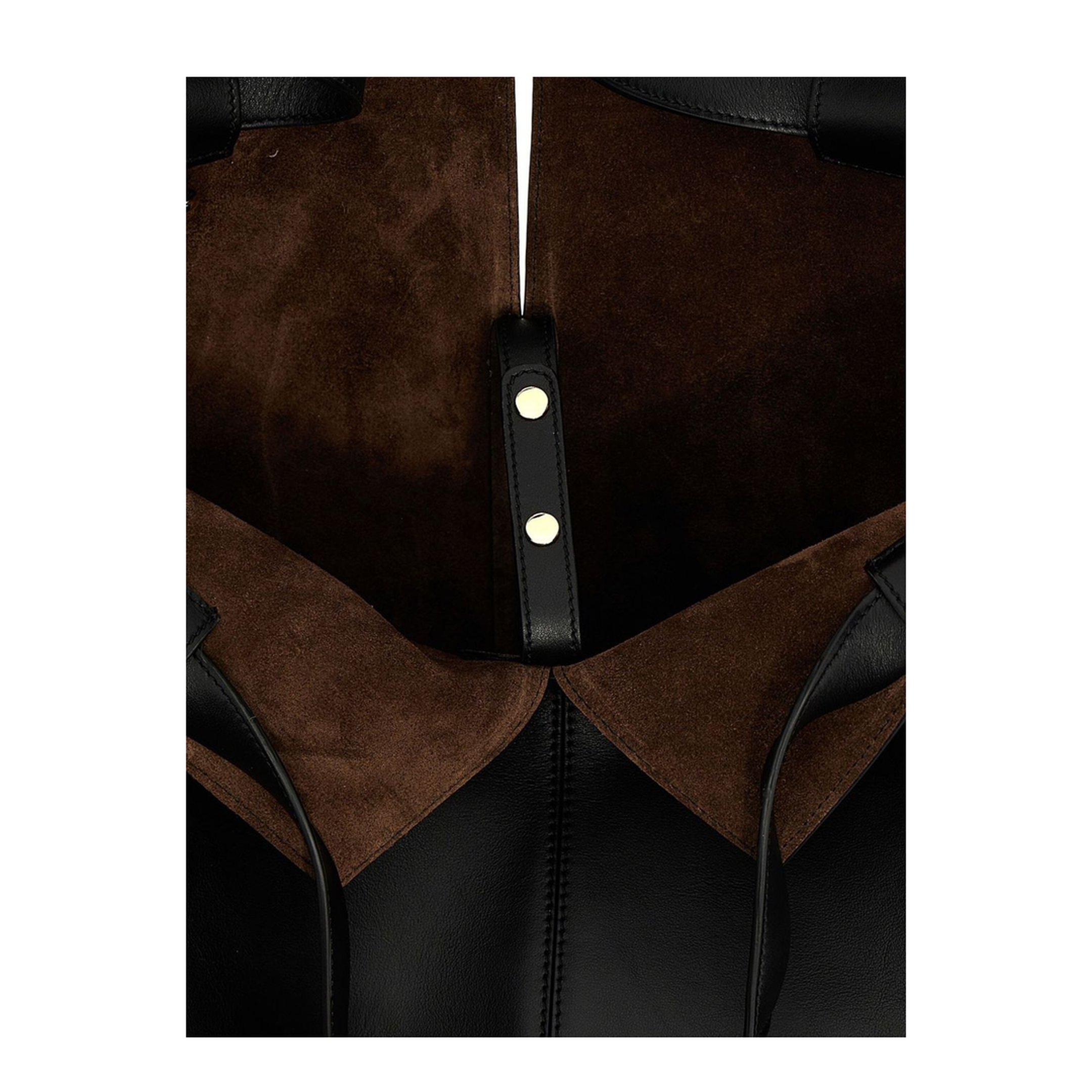 Di Bag Folio Medium-Small Leather Tote Bag - Black