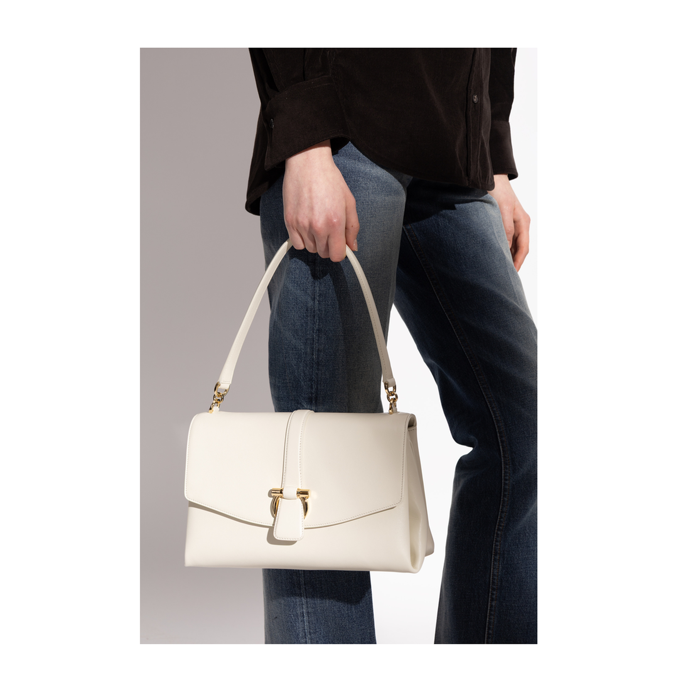 Leather shoulder bag