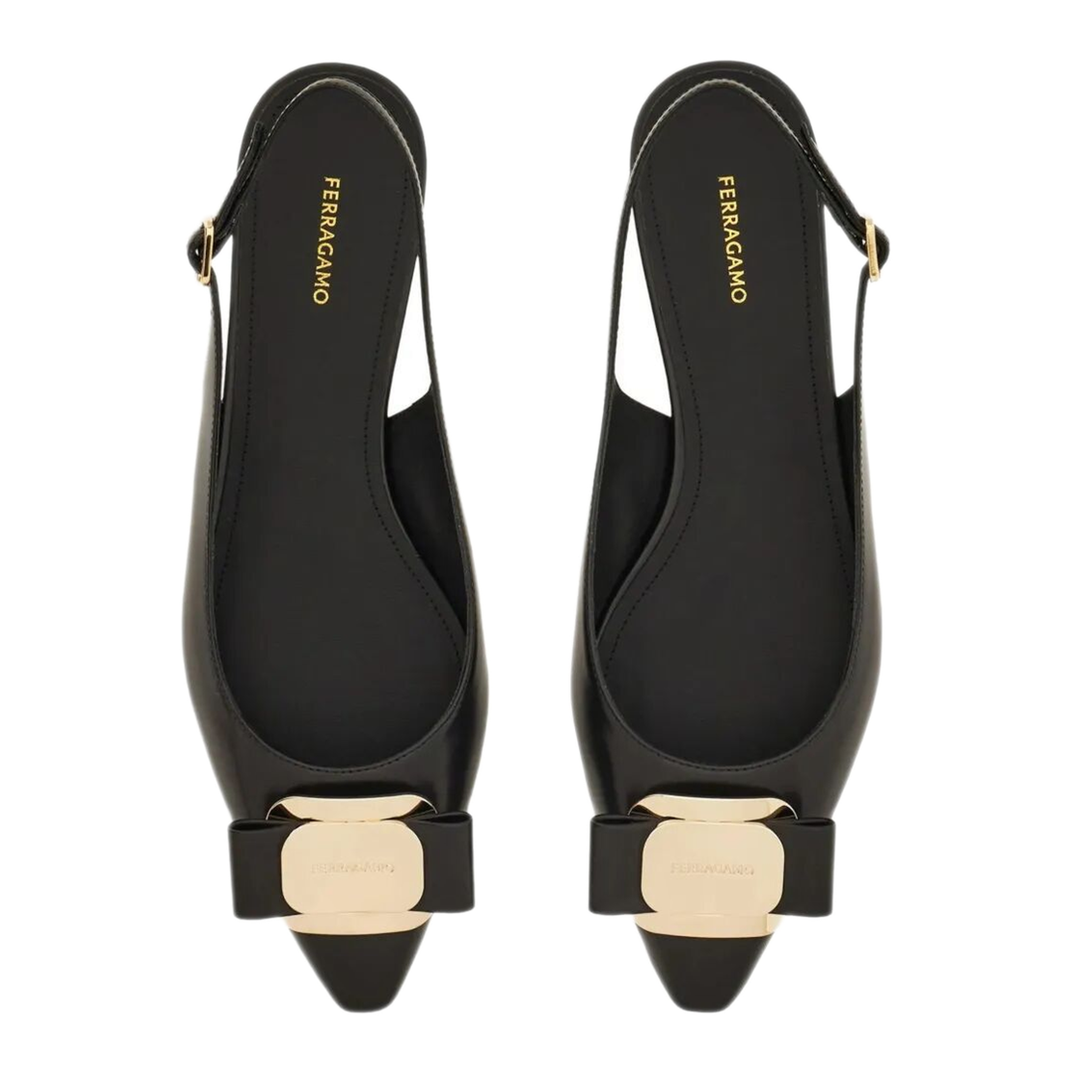 MAYFEYR - Ferragamo - Zelmy Leather Flat Slingback - 01K9140790605NERO