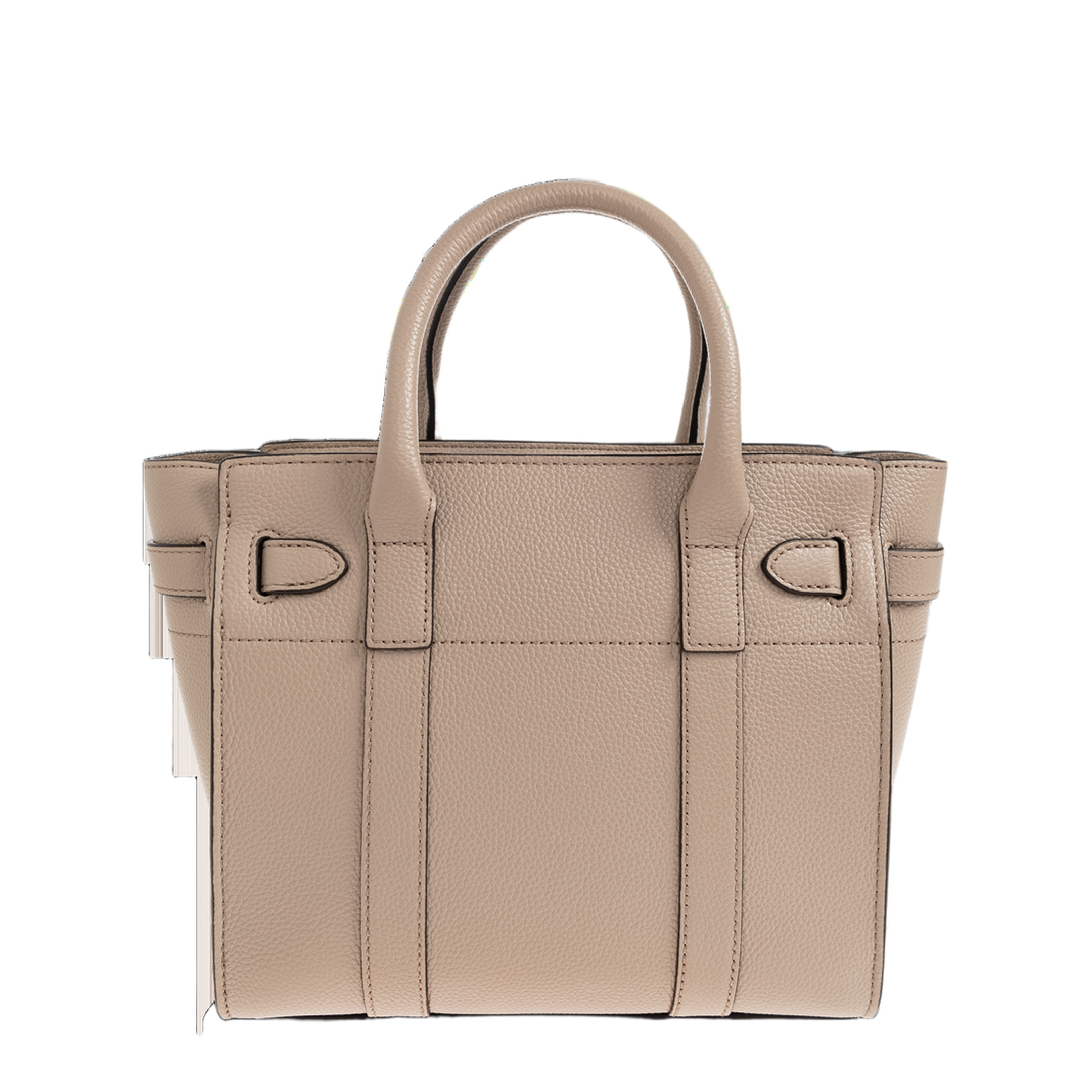 Mini Zipped Bayswater Small Calfskin Top-Handle Bag - Cashmere Taupe