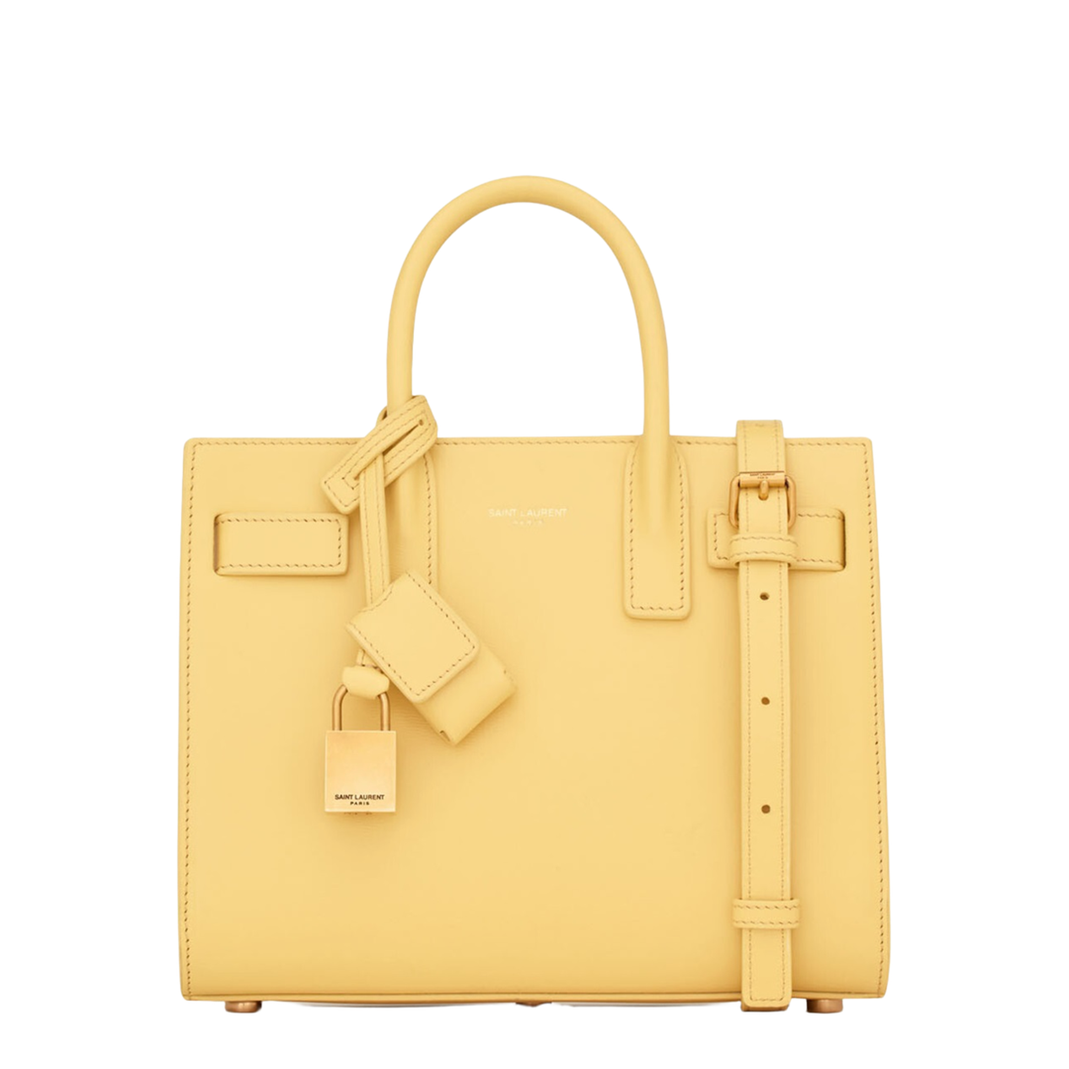 Sac de Jour Nano Smooth Leather Top-Handle Bag - Soft Lemon