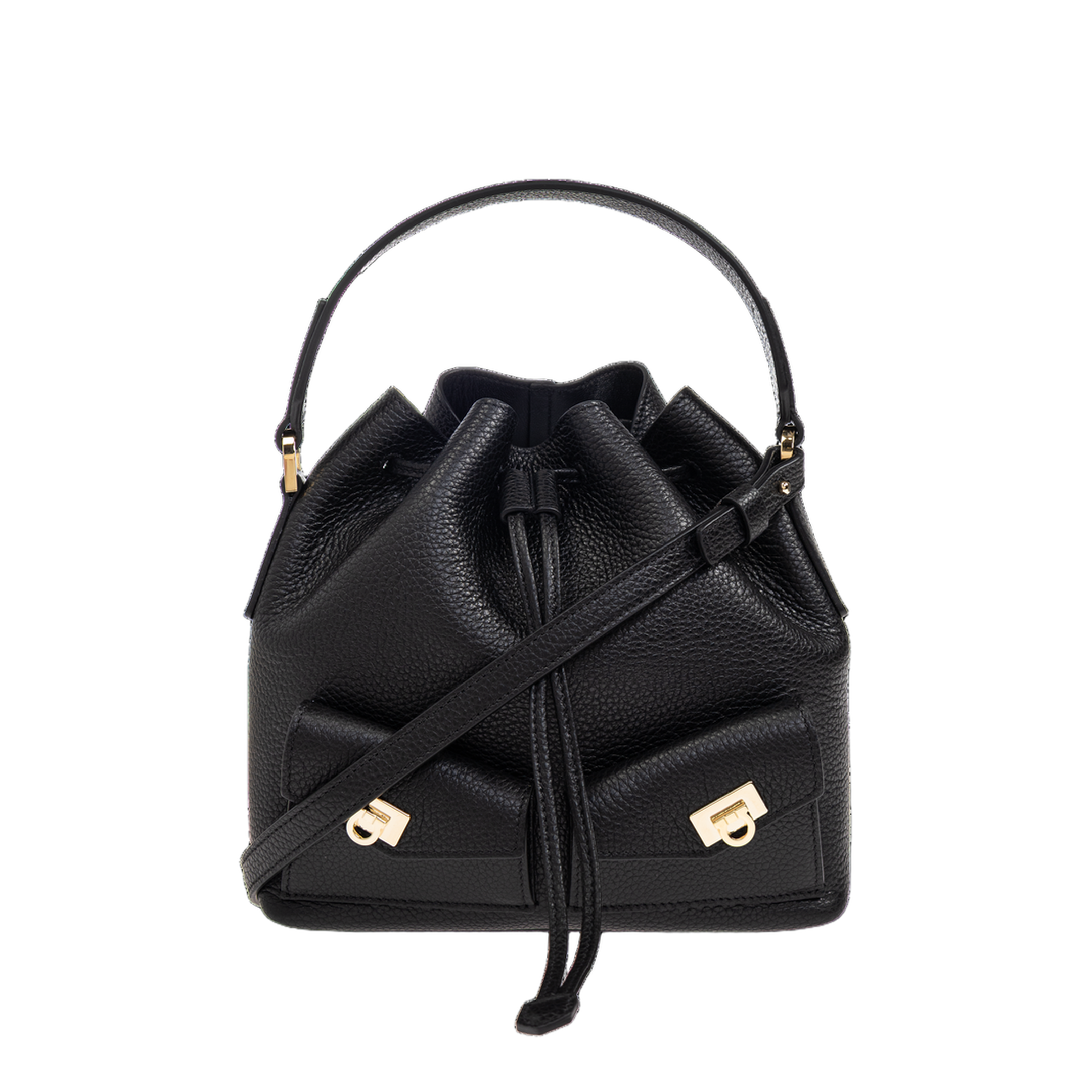 Leather Bucket Shoulder Bag