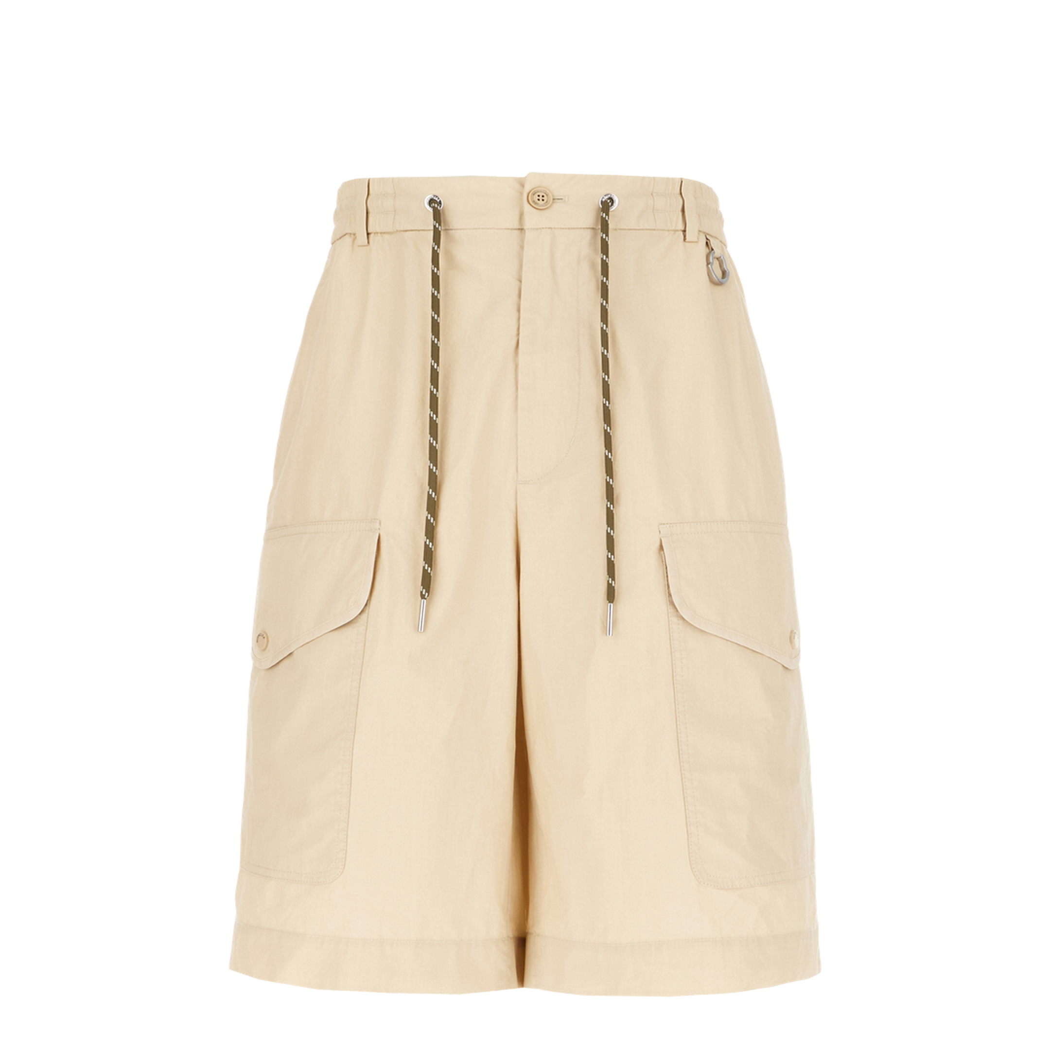 Beige Cotton Bermuda Shorts