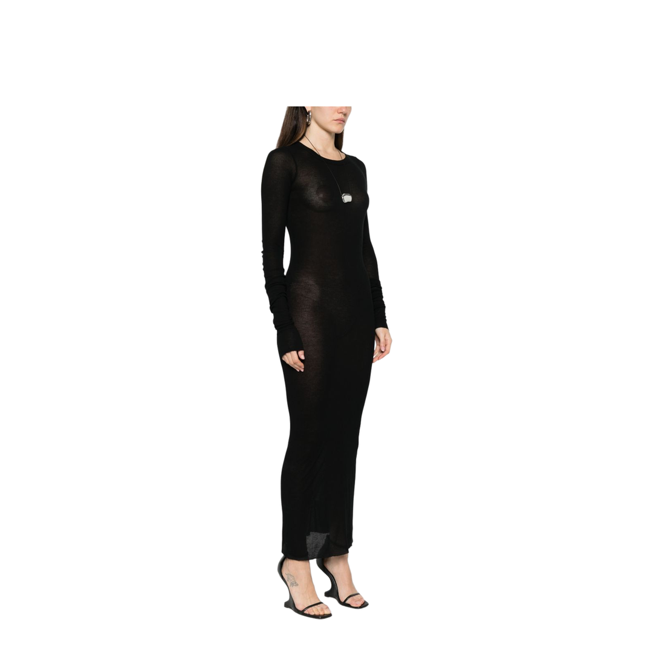 Long-Sleeved Midi Dress