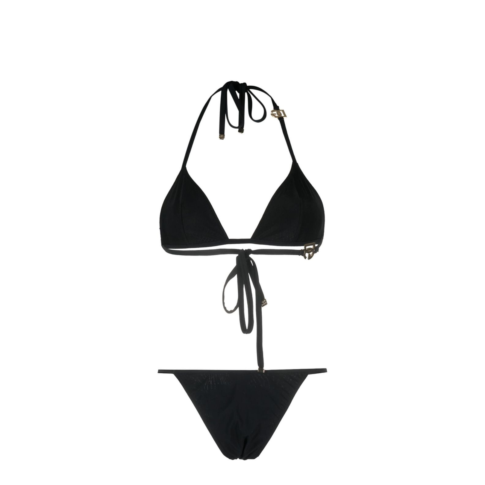 Triangle Bikini with Logo in Black