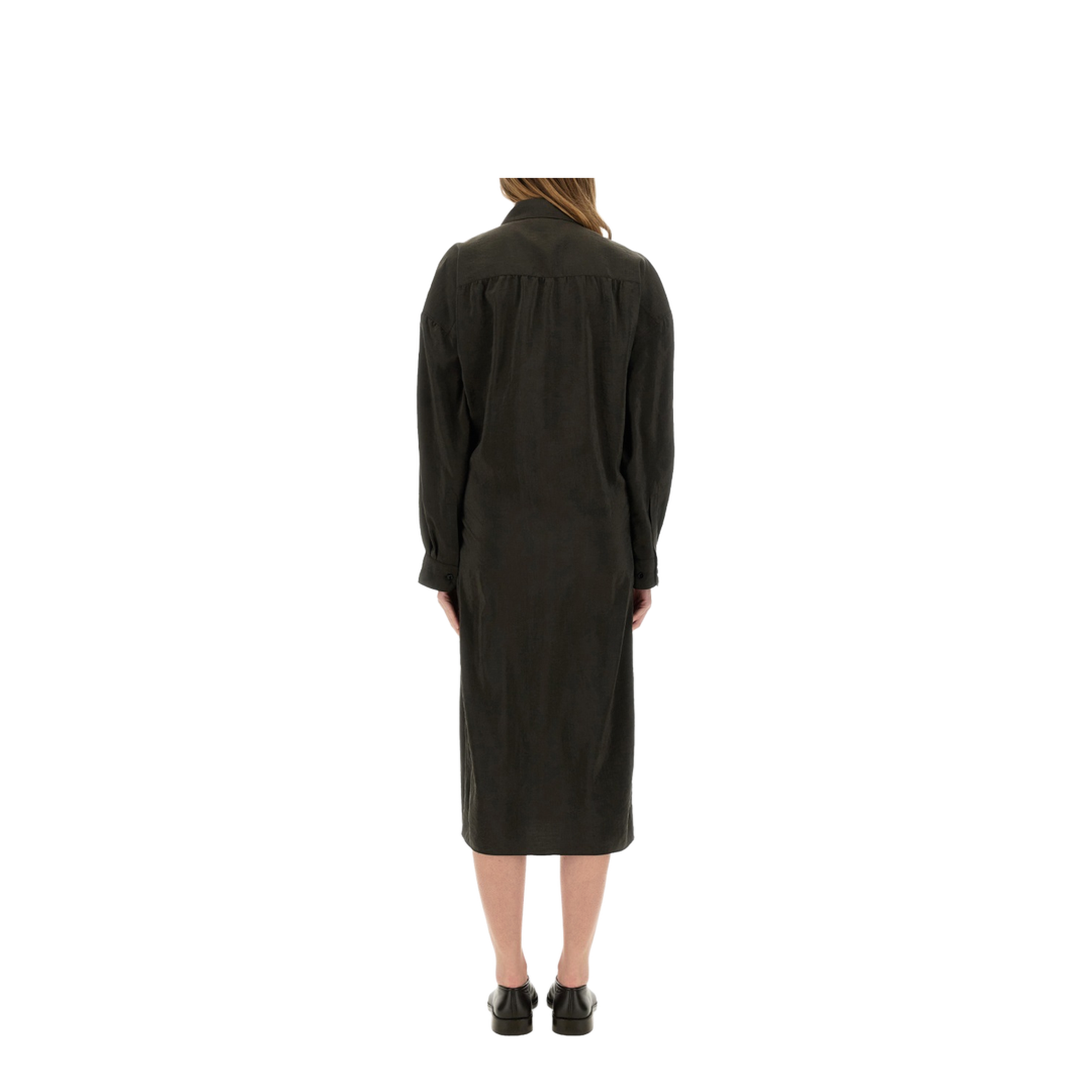 Straight Collar Twisted Dress