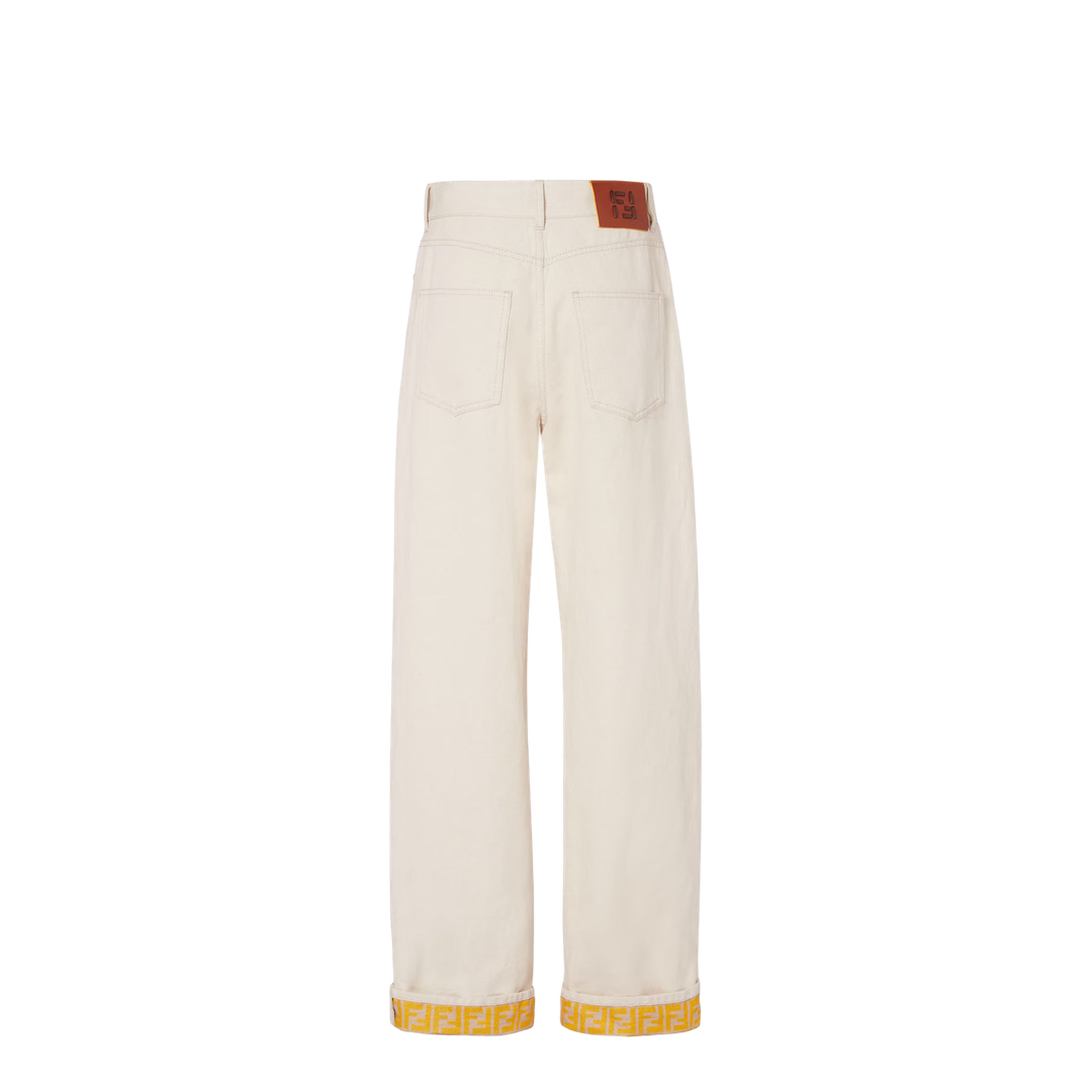 Beige Denim Trousers