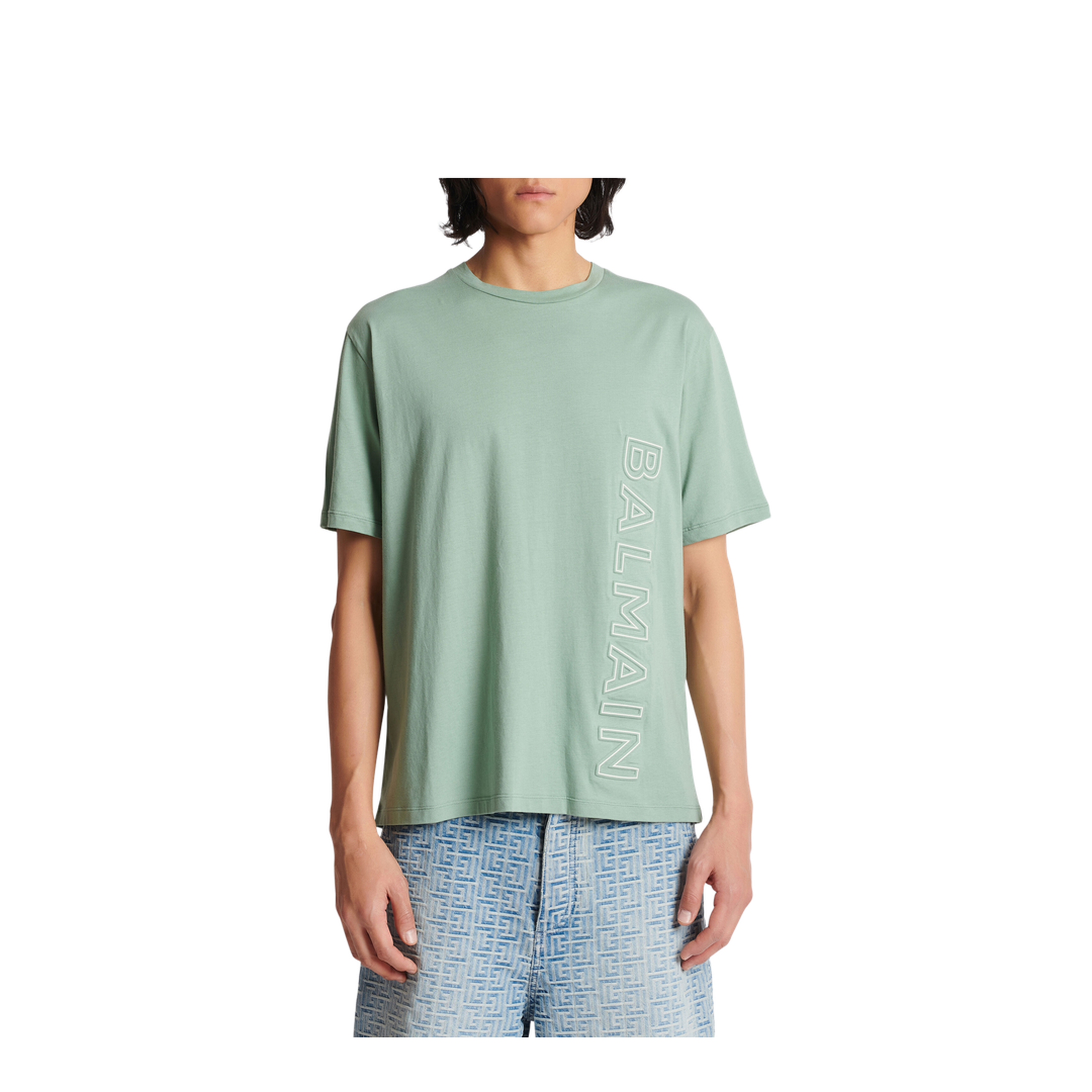 Light Green Embossed Reflect T-Shirt
