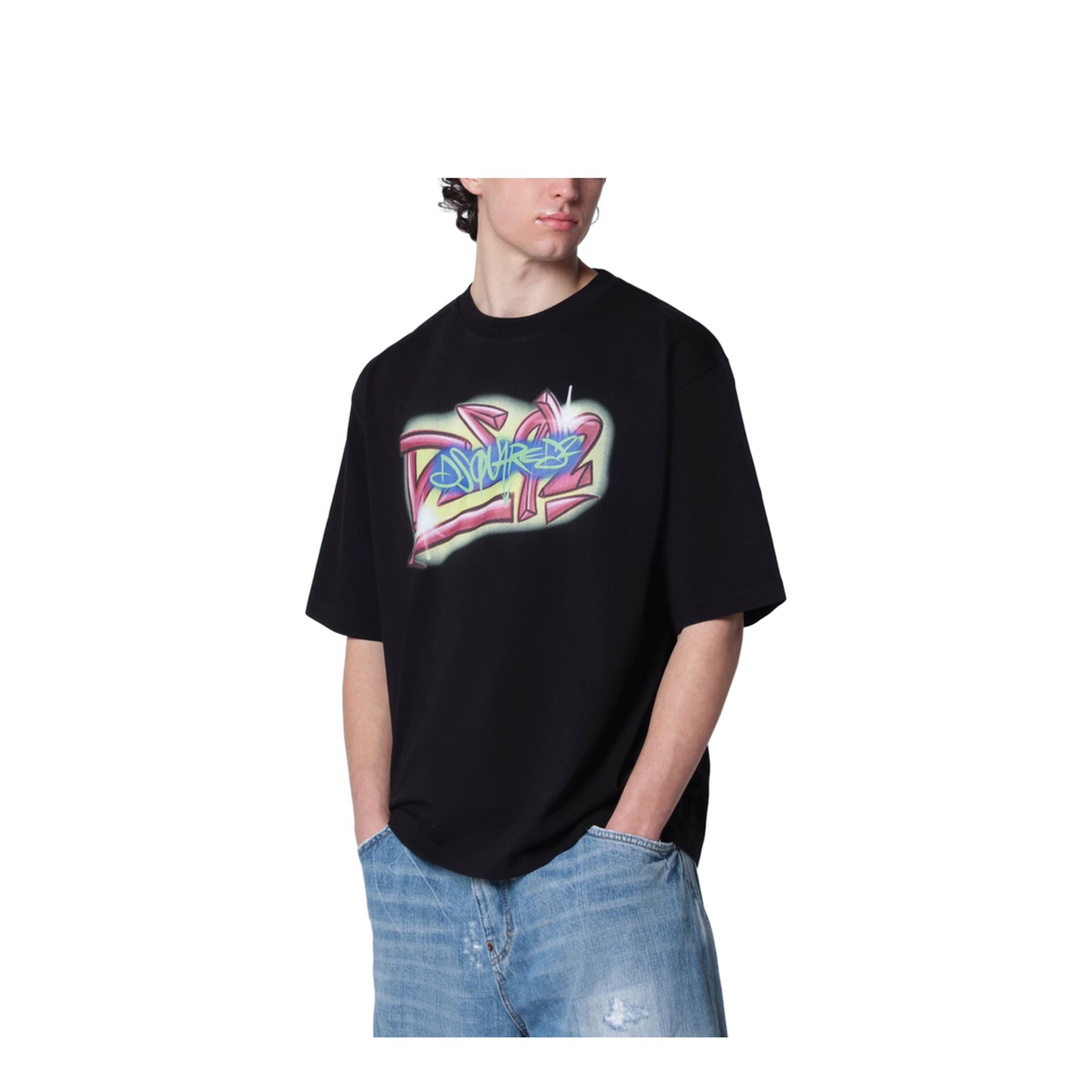 MAYFEYR - Dsquared2 - Rebel Tags Loose-Fit Cotton T-Shirt In Black - S71GD1652D20033900