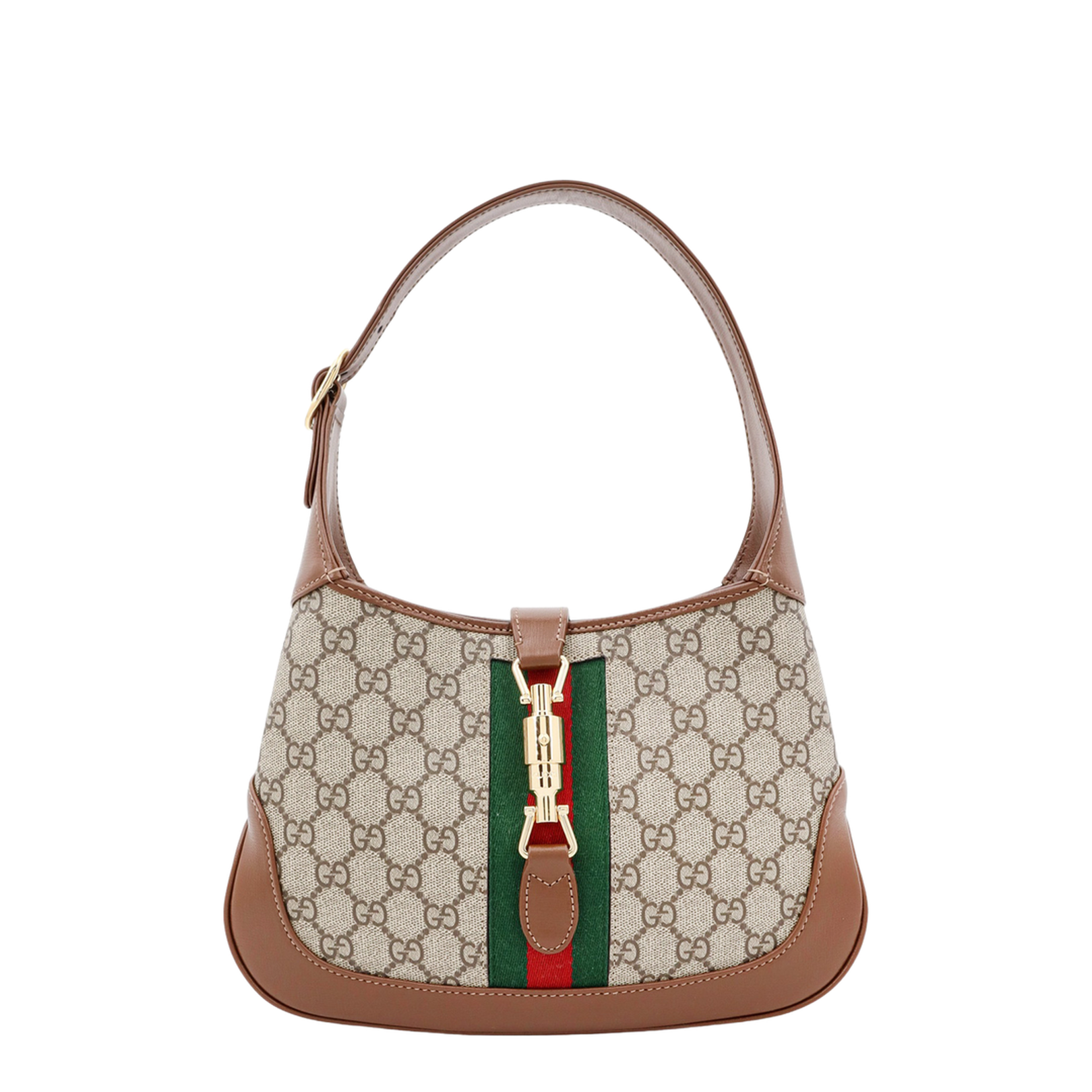 Ophidia Canvas Shoulder Bag - Brown