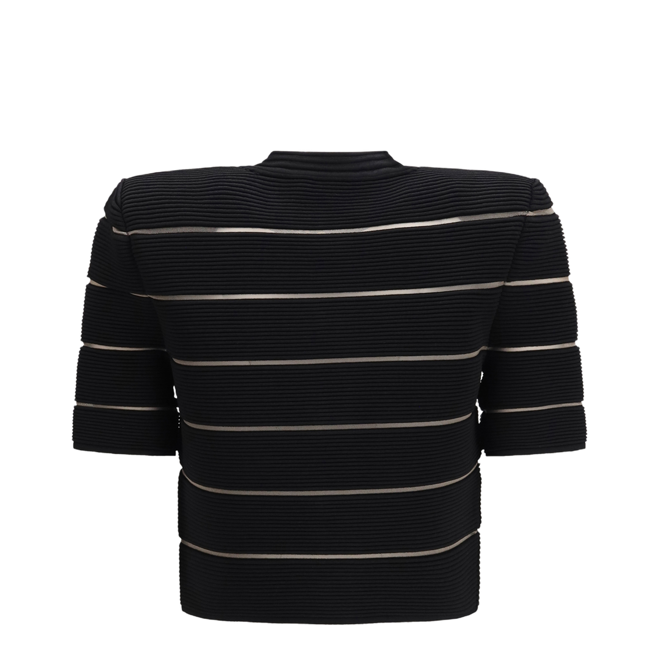 MAYFEYR - Balmain - Short-Sleeved Buttoned Cardigan - GF0KL285KJ75