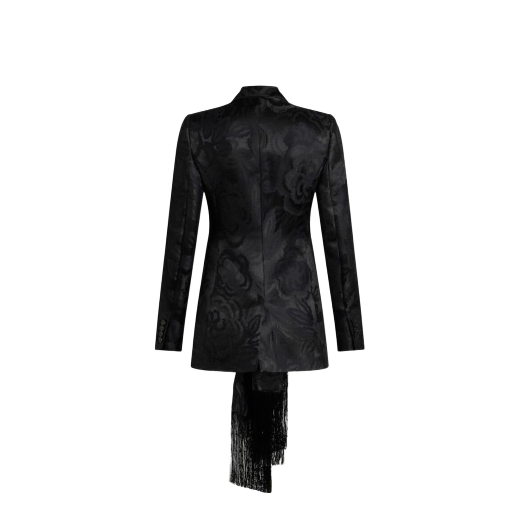Jacquard Knot Fringes Jacket