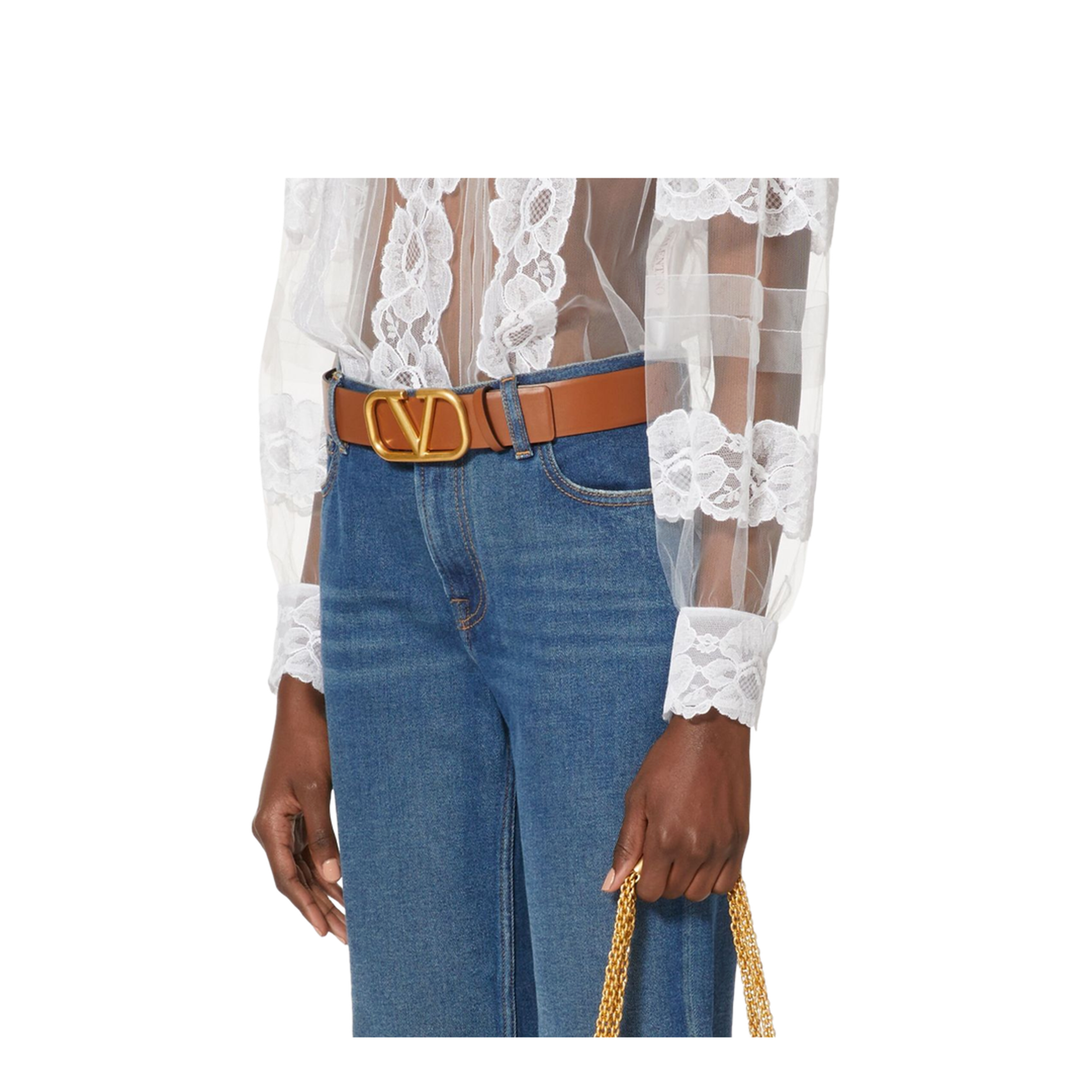 V Logo Reversible Belt