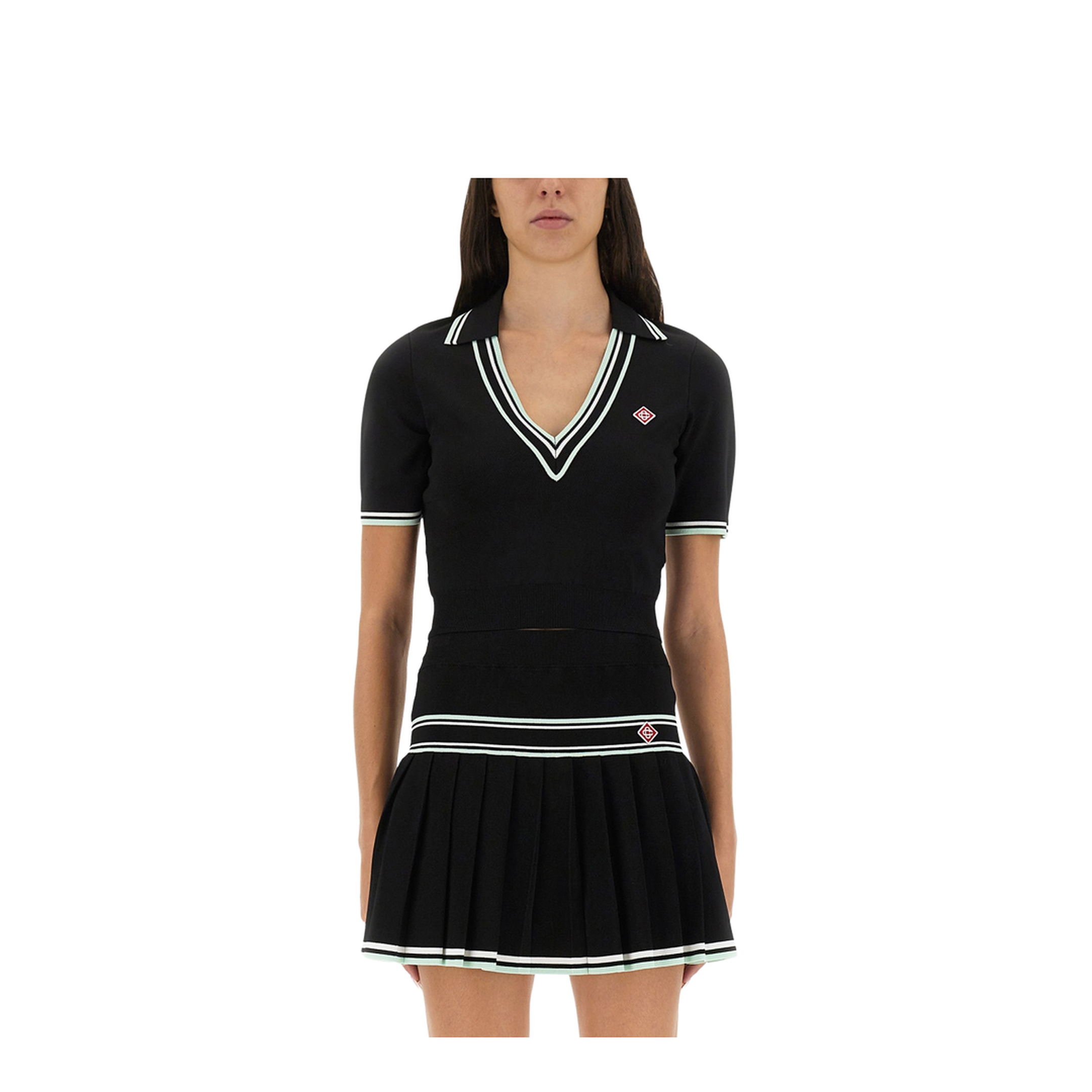 Viscose V-Neck Polo Shirt