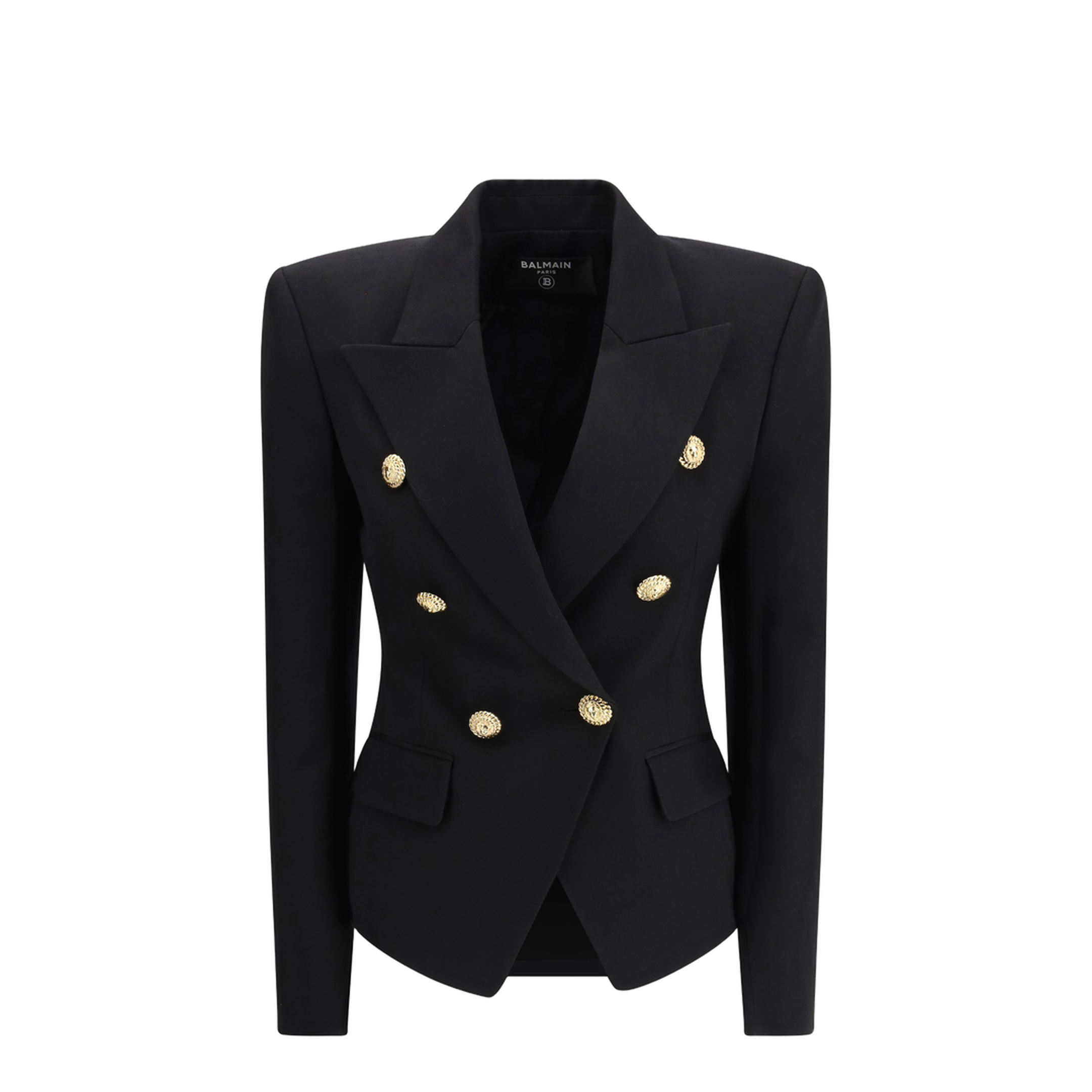 MAYFEYR - Balmain - 6 Buttons Fitted Grain De Poudre Jacket - GF1SI505WC09