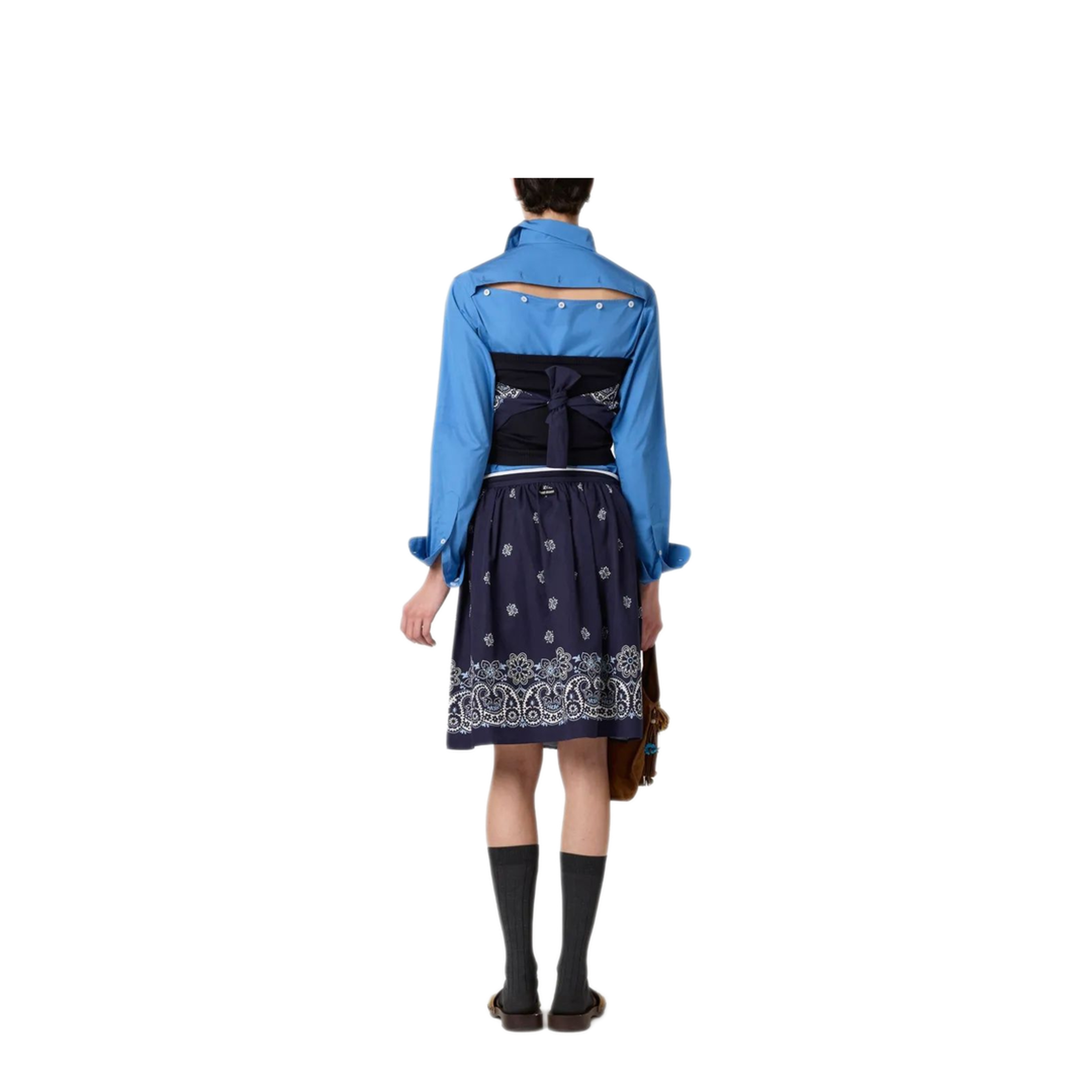 MAYFEYR - Miu Miu - Flame Poplin Skirt - MG2425SOOO17X0F022X