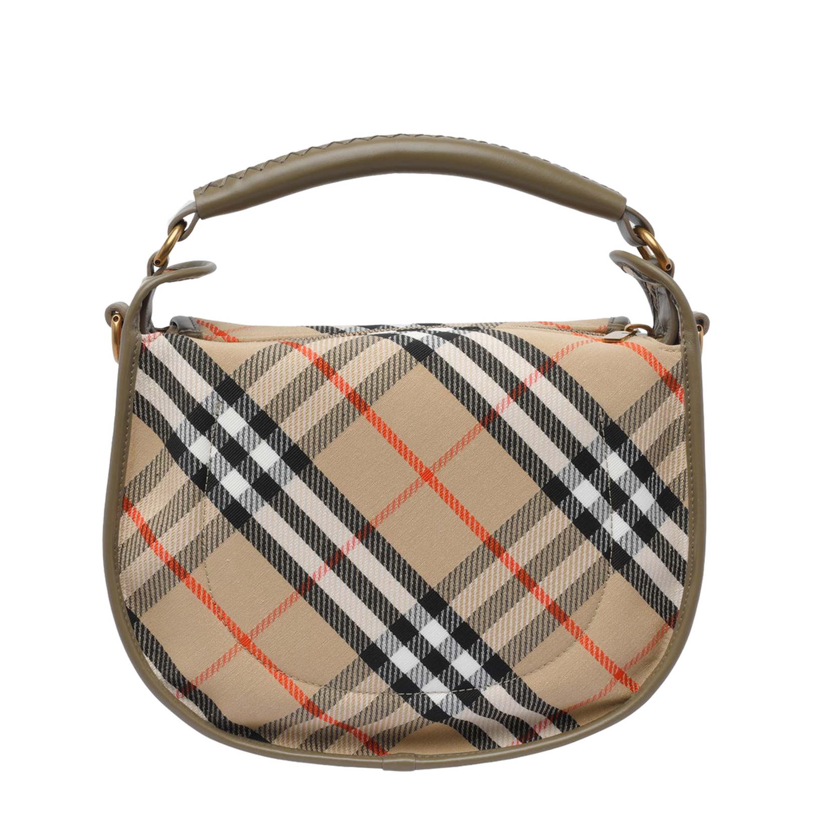 Beige B Clip Messenger Bag