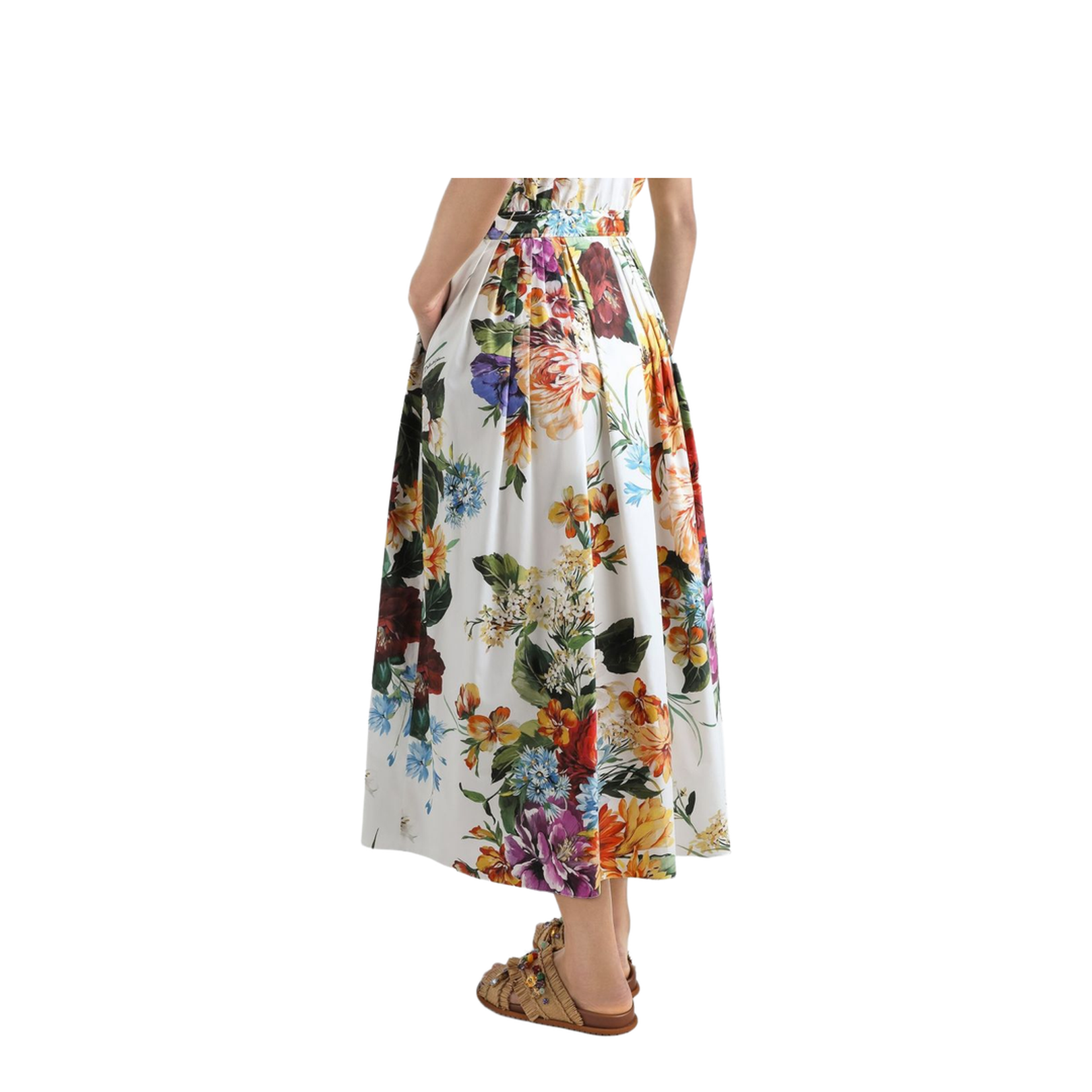 Floral Print Poplin Dress