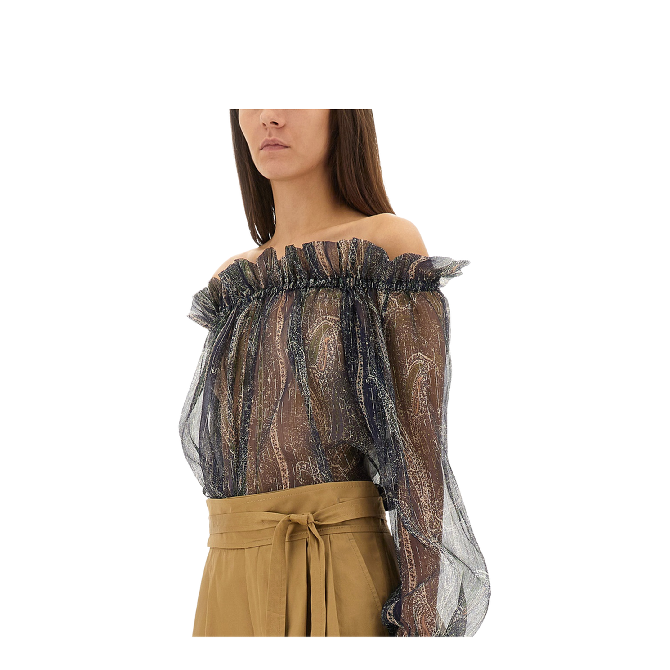 Lurex Silk Creponne Top