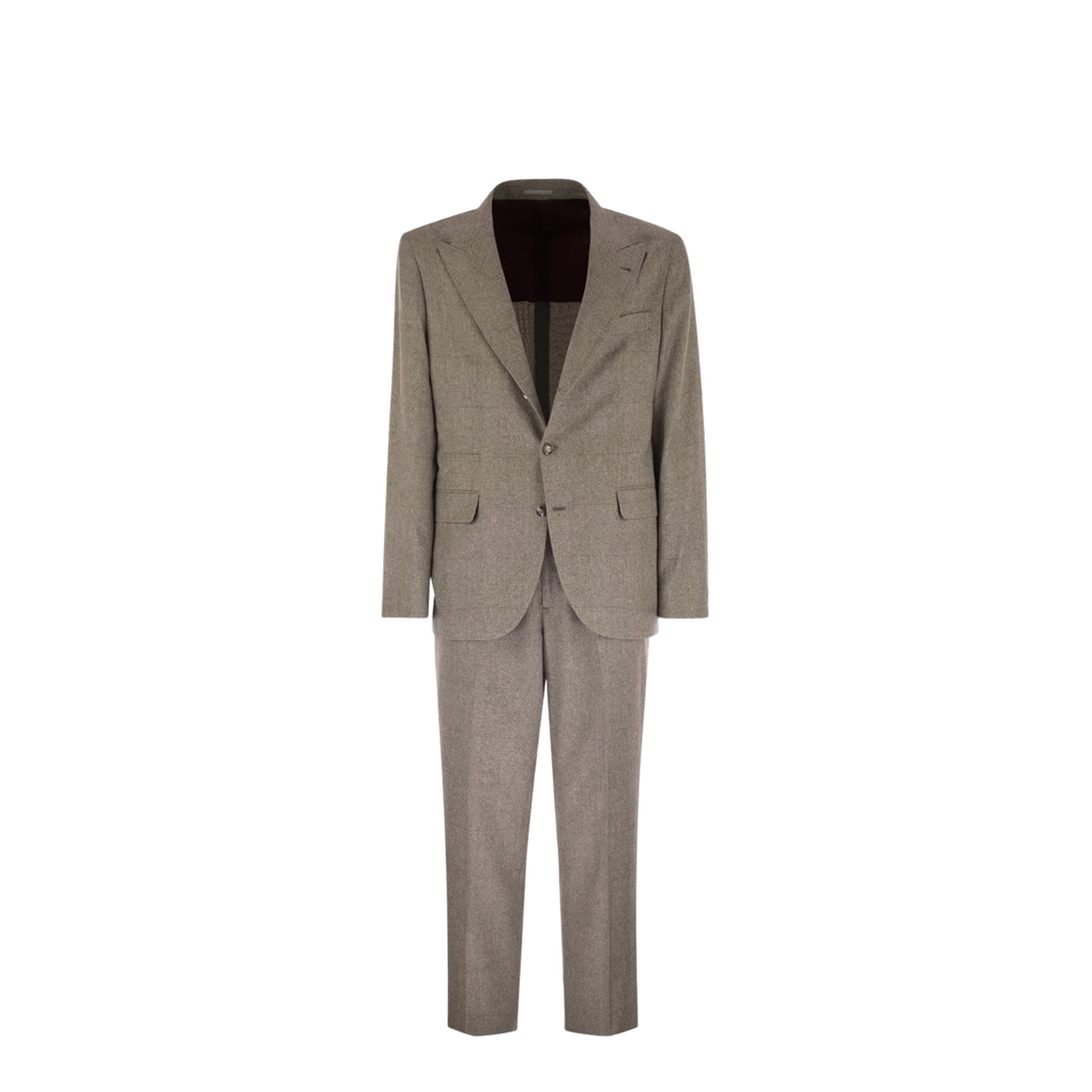 Silk And Wool Two Piece Suit Beige