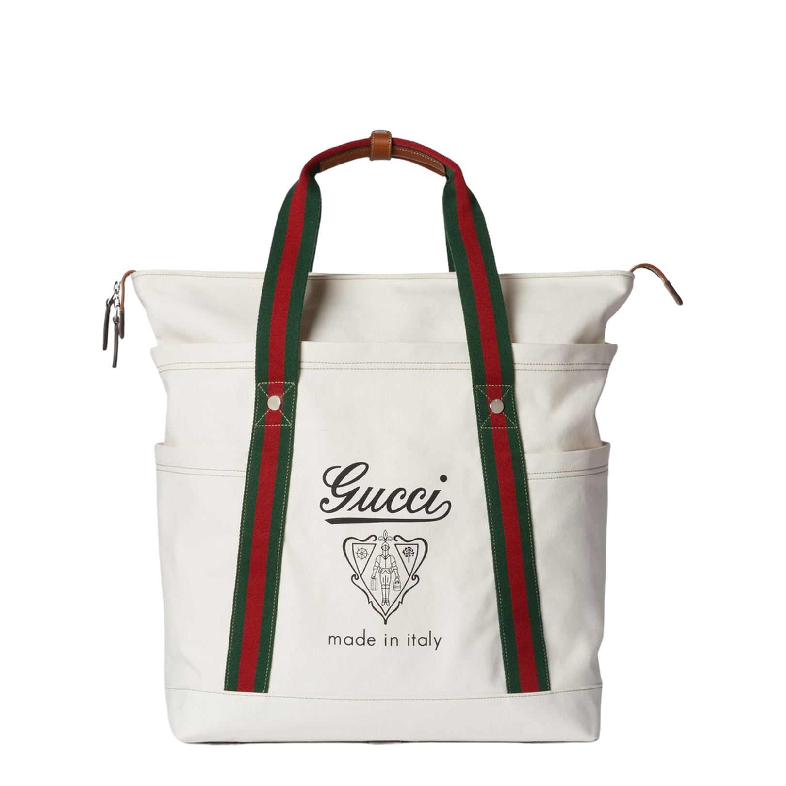 Large Canvas Printed Canvas Tote Bag - White