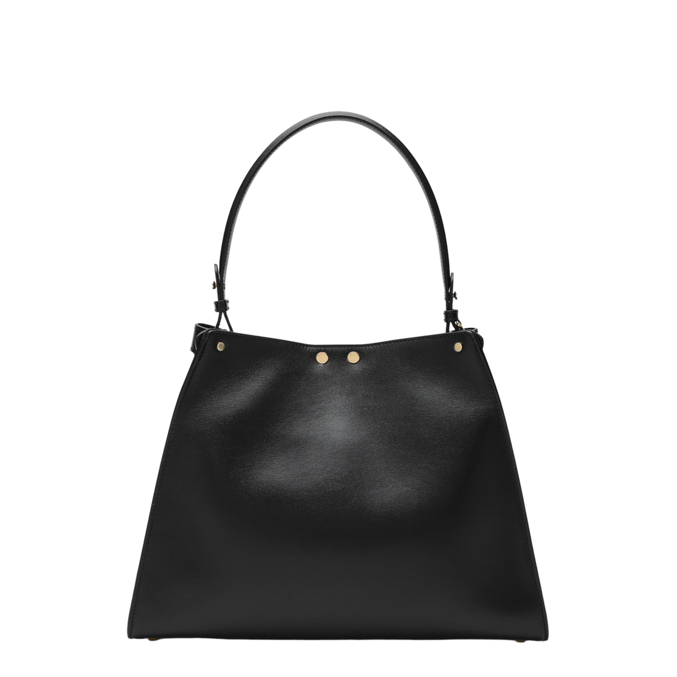 Way Medium Calf Leather with Suede Top-Handle Bag - Black / Chocolate