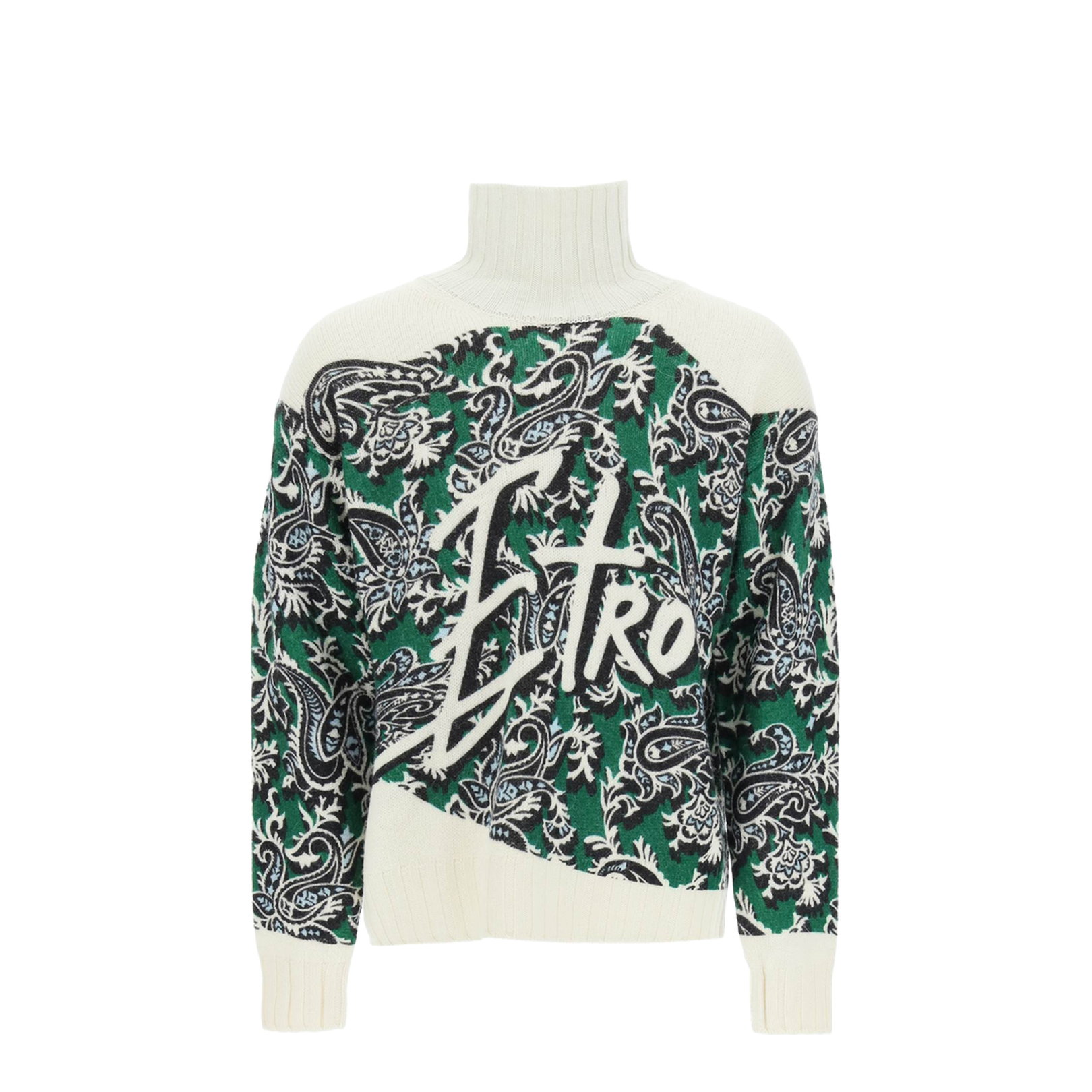 Jersey With Logo And Paisley Print