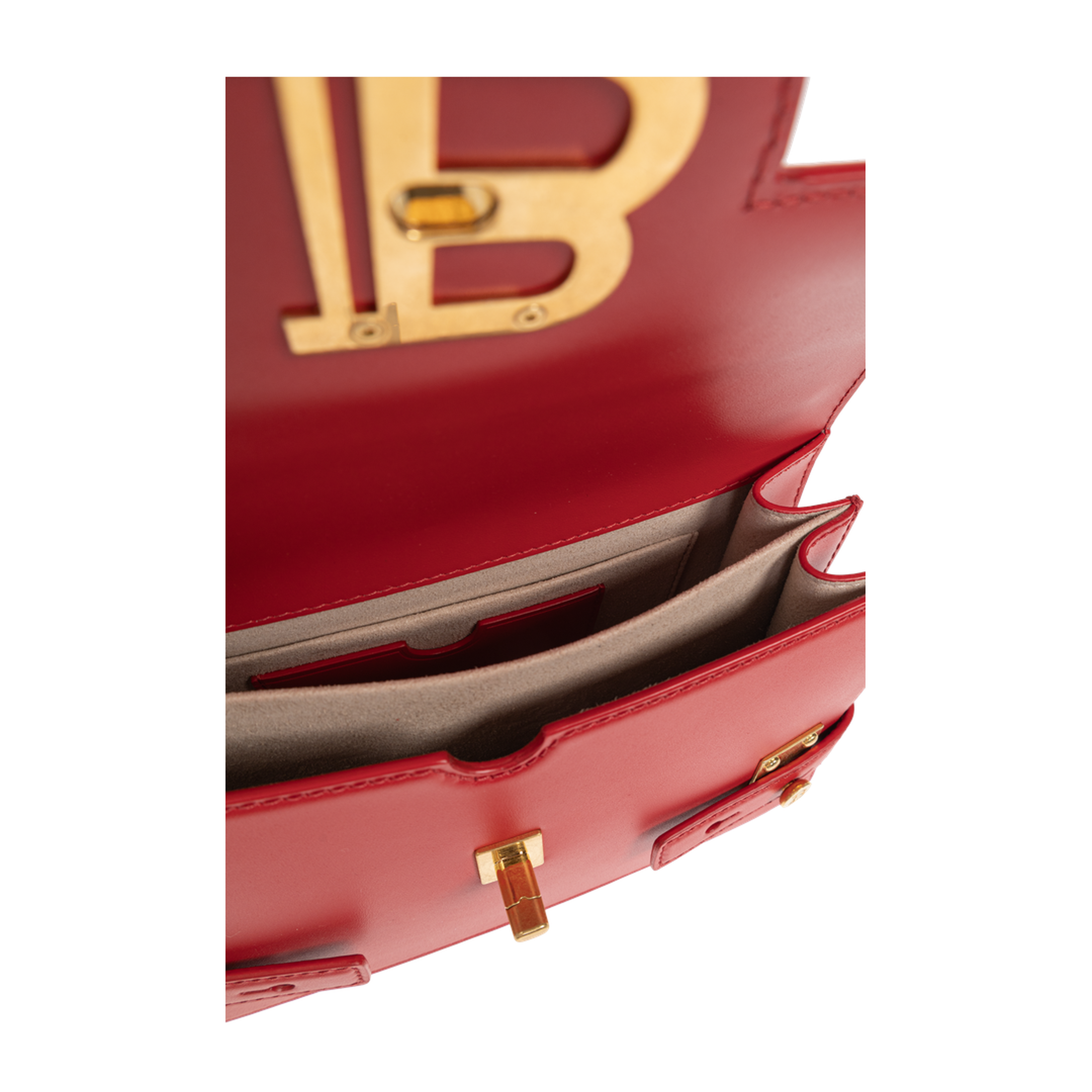 B-Buzz 24 Smooth Leather Handbag - Rouge