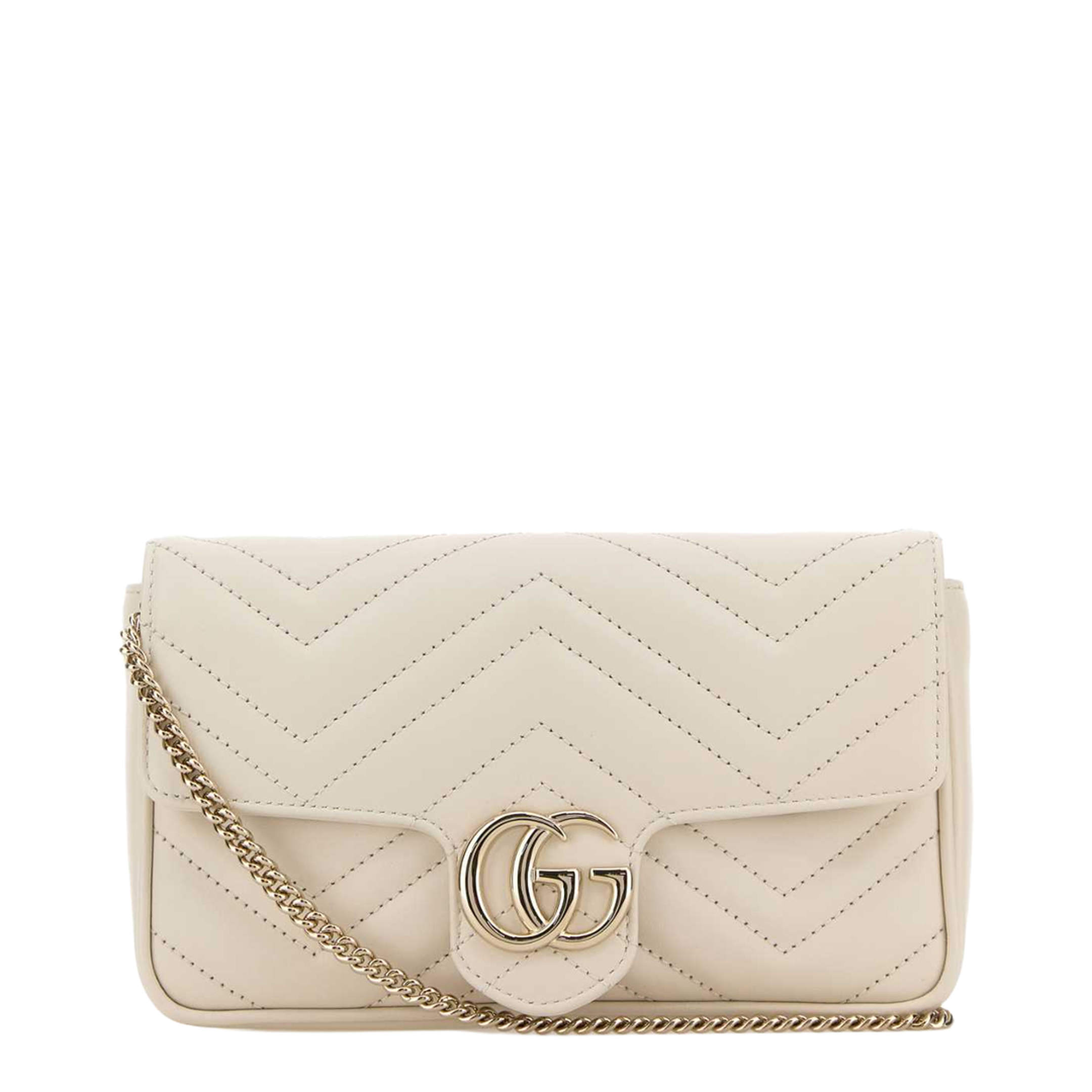MAYFEYR - Gucci - Small Shoulder Bag In White Leather - 751526AAFPP9053