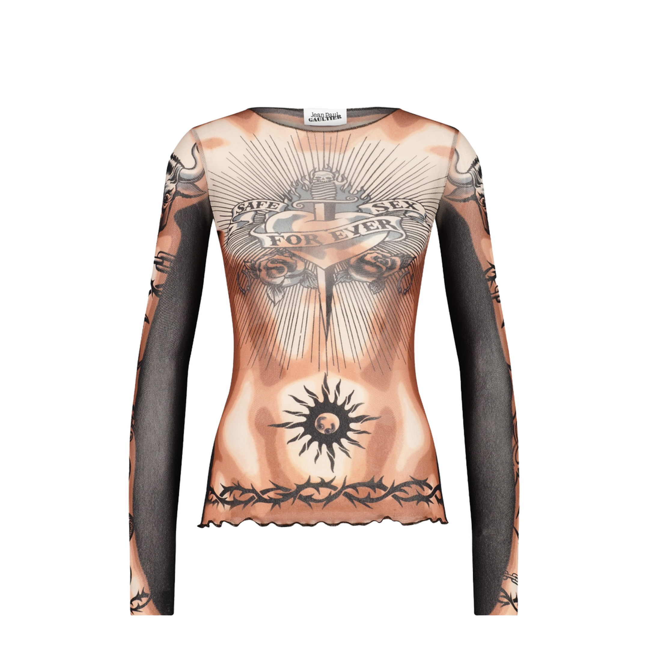 Safe Sex Tattoo Print Top