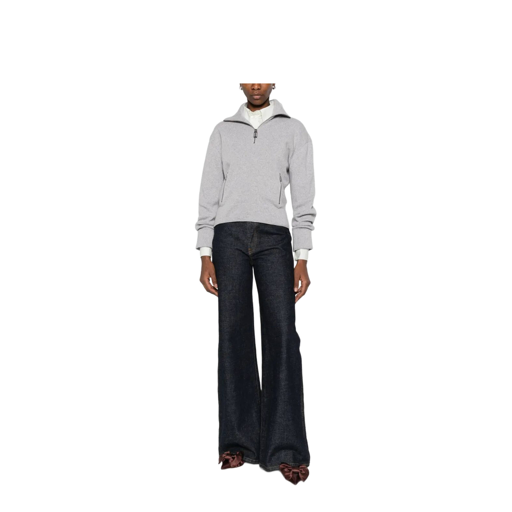 MAYFEYR - Victoria Beckham - Half-Zip Milano Wool Blend Jumper - 1126KJU006866A