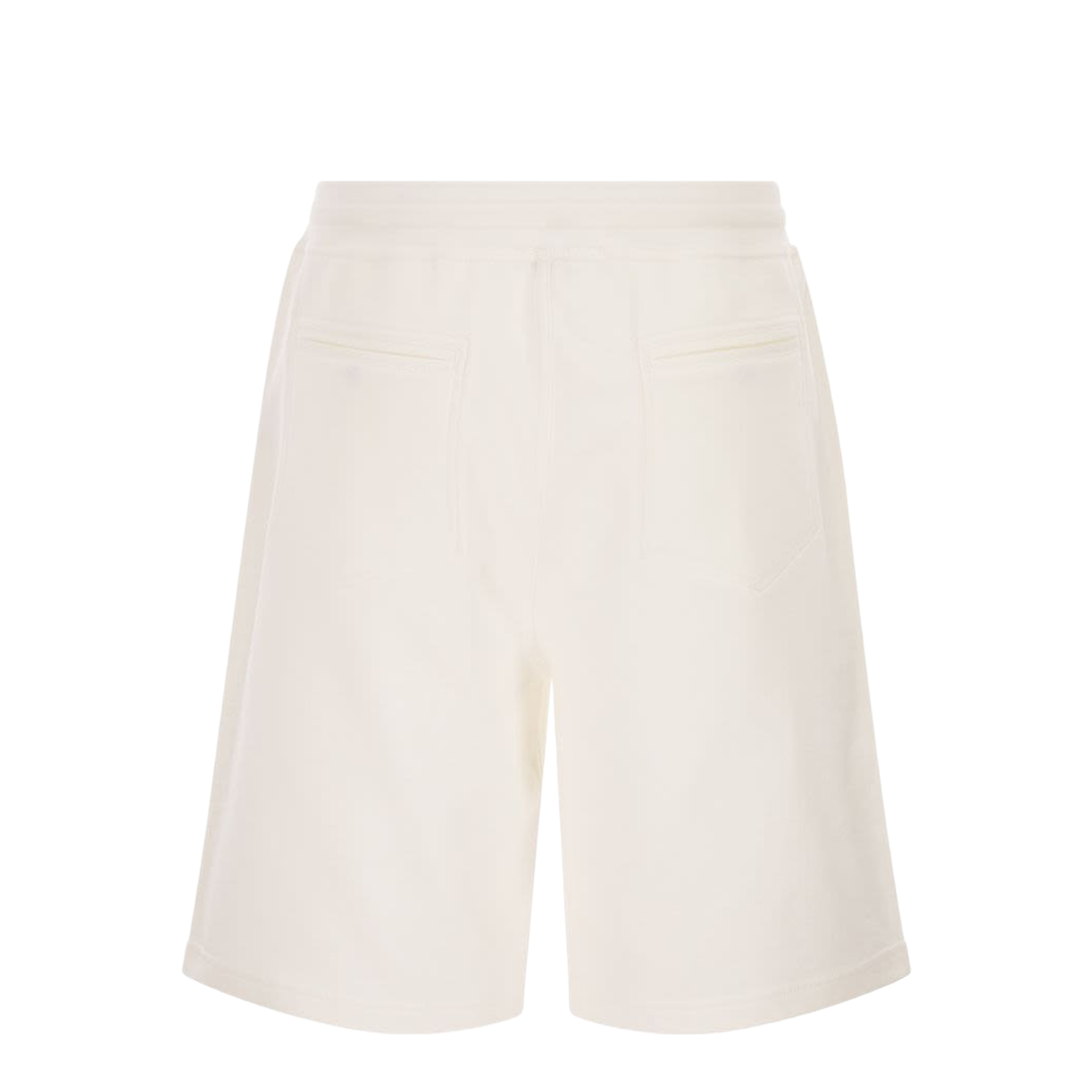 Techno Cotton Fleece Bermuda Shorts White